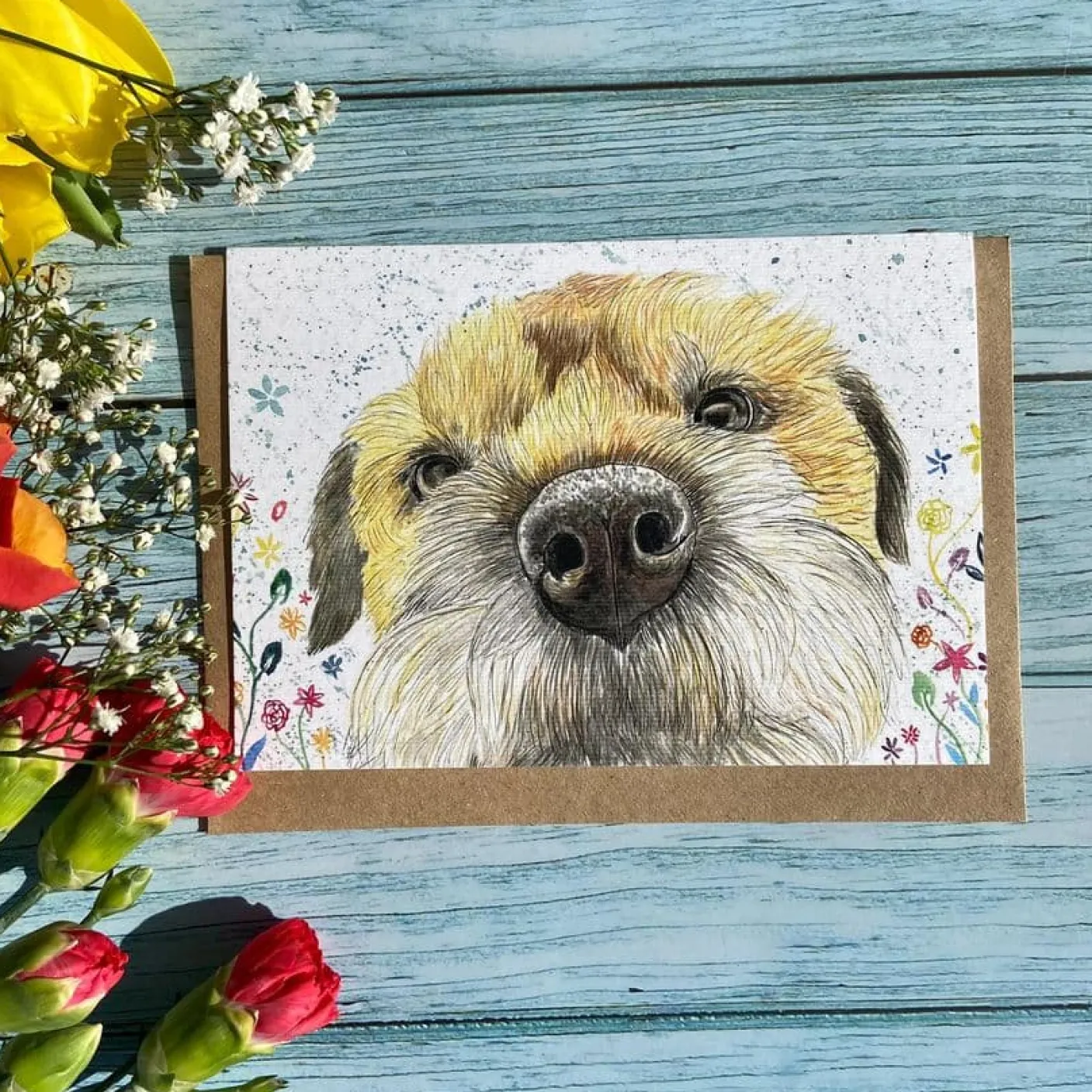 Tilly the Border Terrier Eco-card