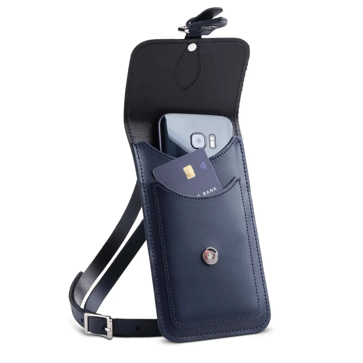 Zatchels Handmade Leather Phone Pouch - Classic Green