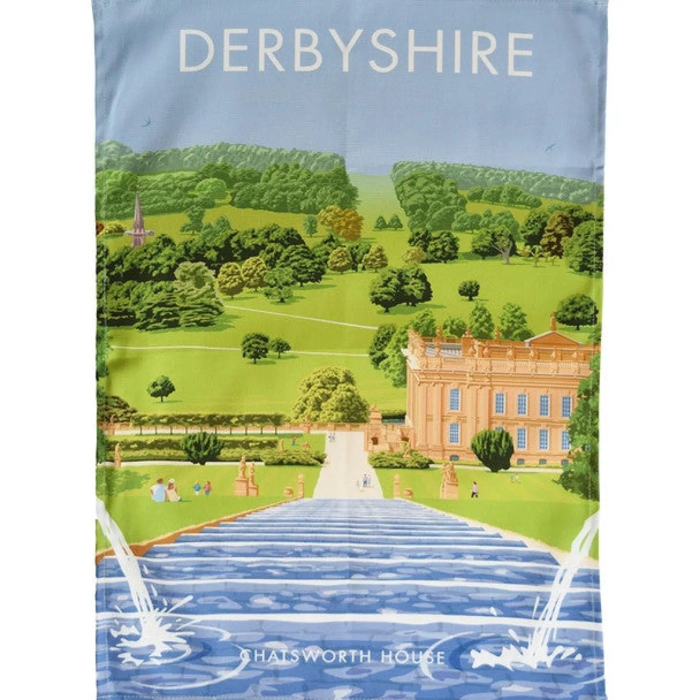 Chatsworth House - Derbyshire Tea Towel