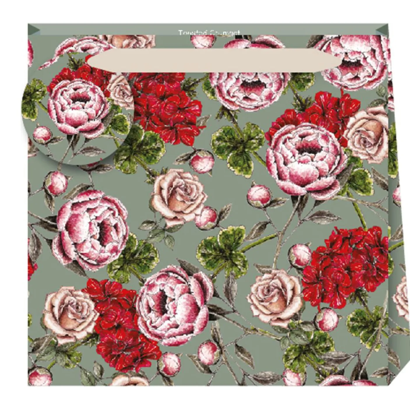 Peony Green Medium Gift Bag