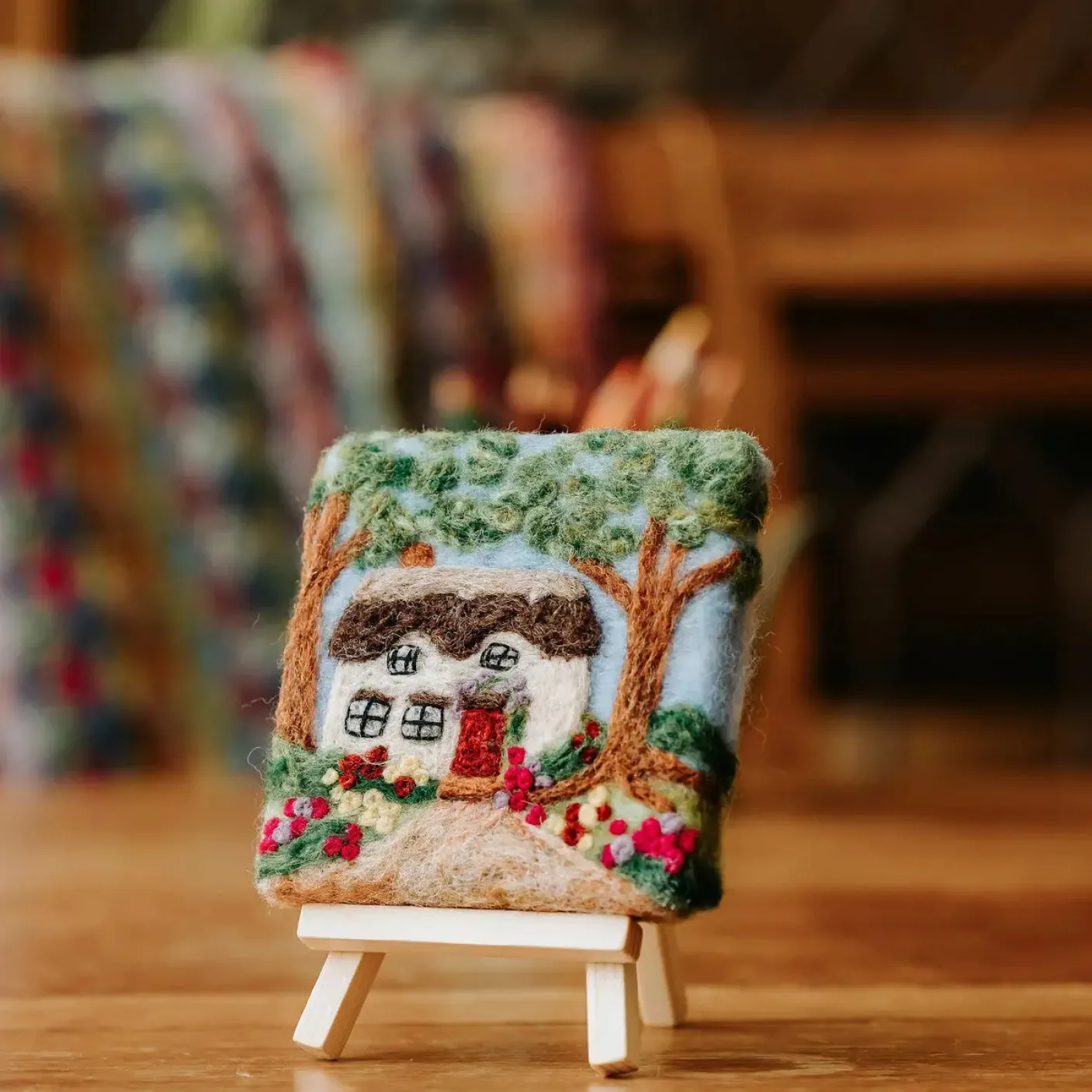 Thatched Cottage Paint with Wool Needle Felting Kit