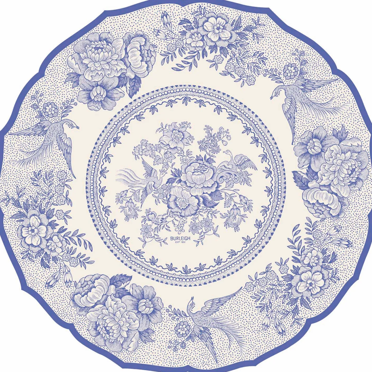 Blue Asiatic Pheasants 12 Paper Placemats