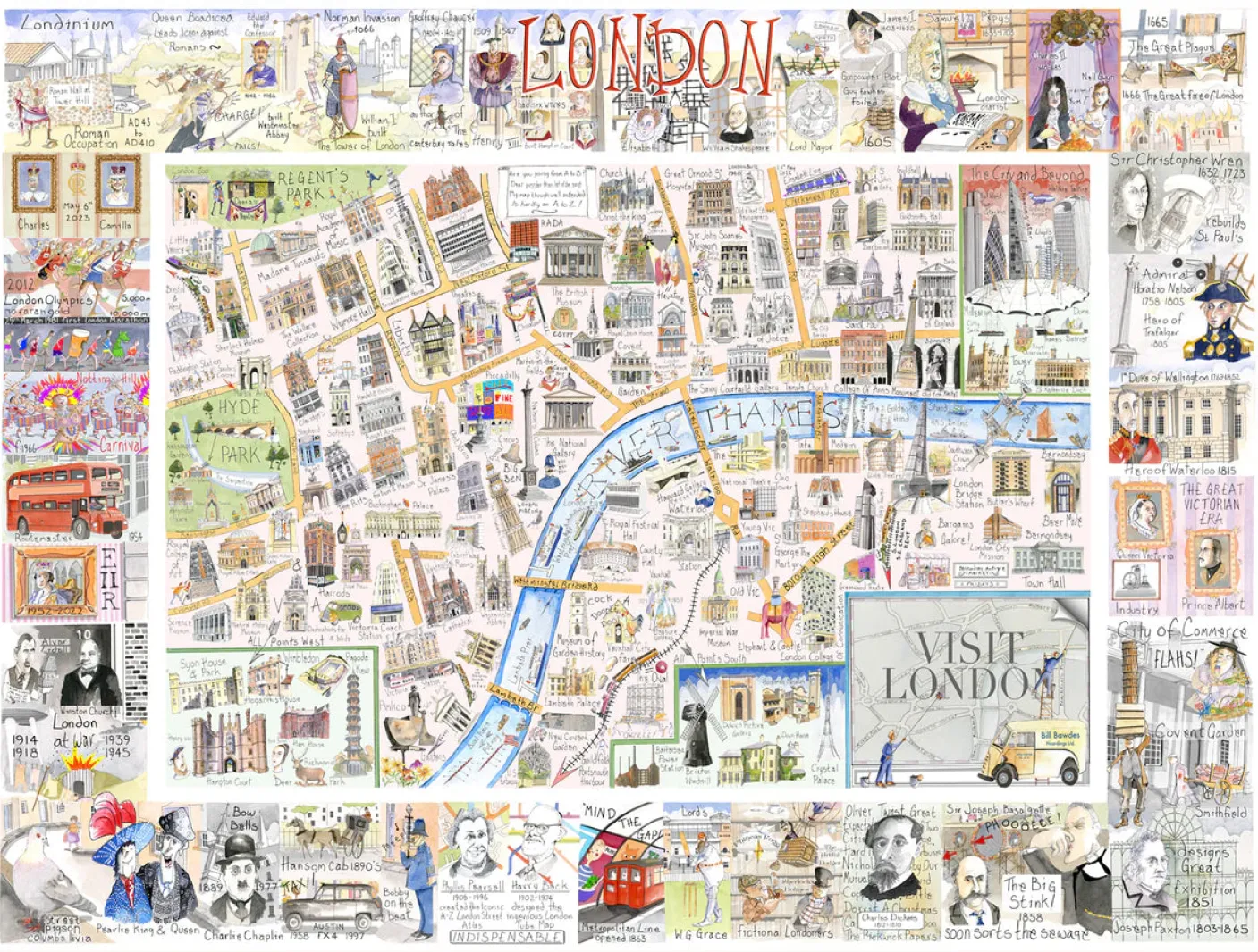 Map of London 1000 Piece Jigsaw Puzzle