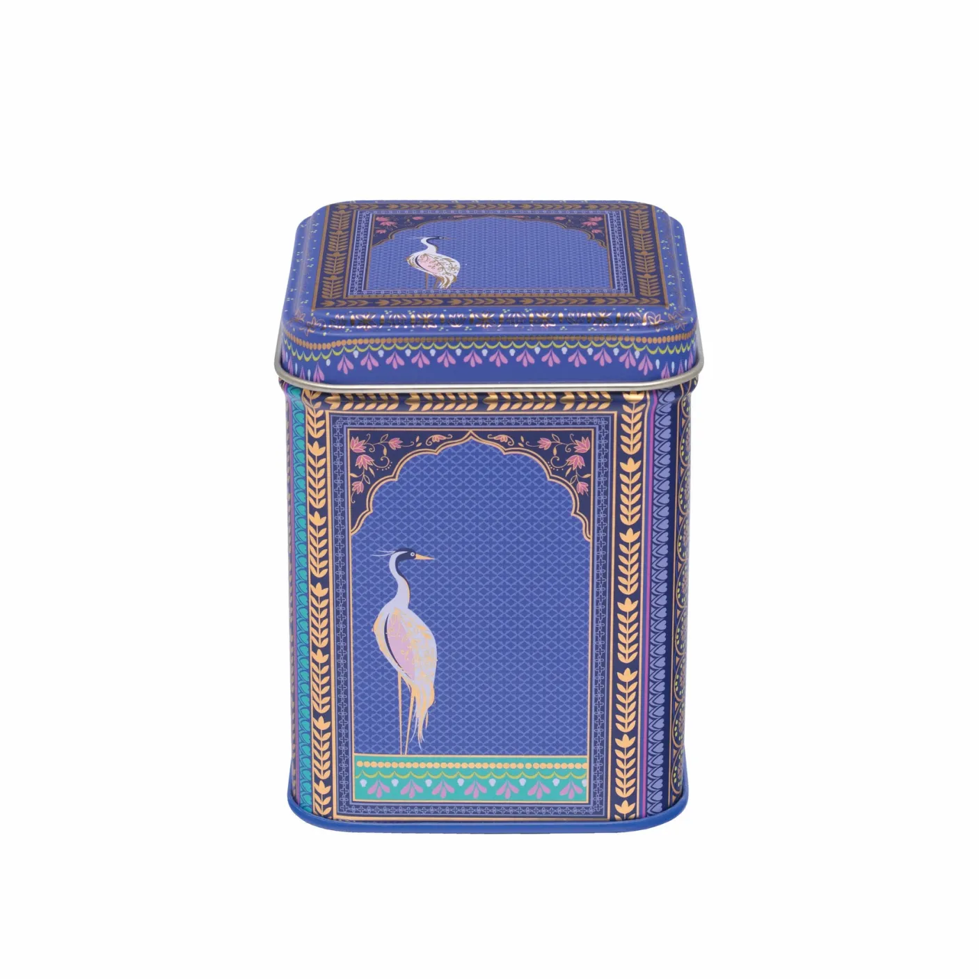 Purple Lattice Windows Mini Tea Tin