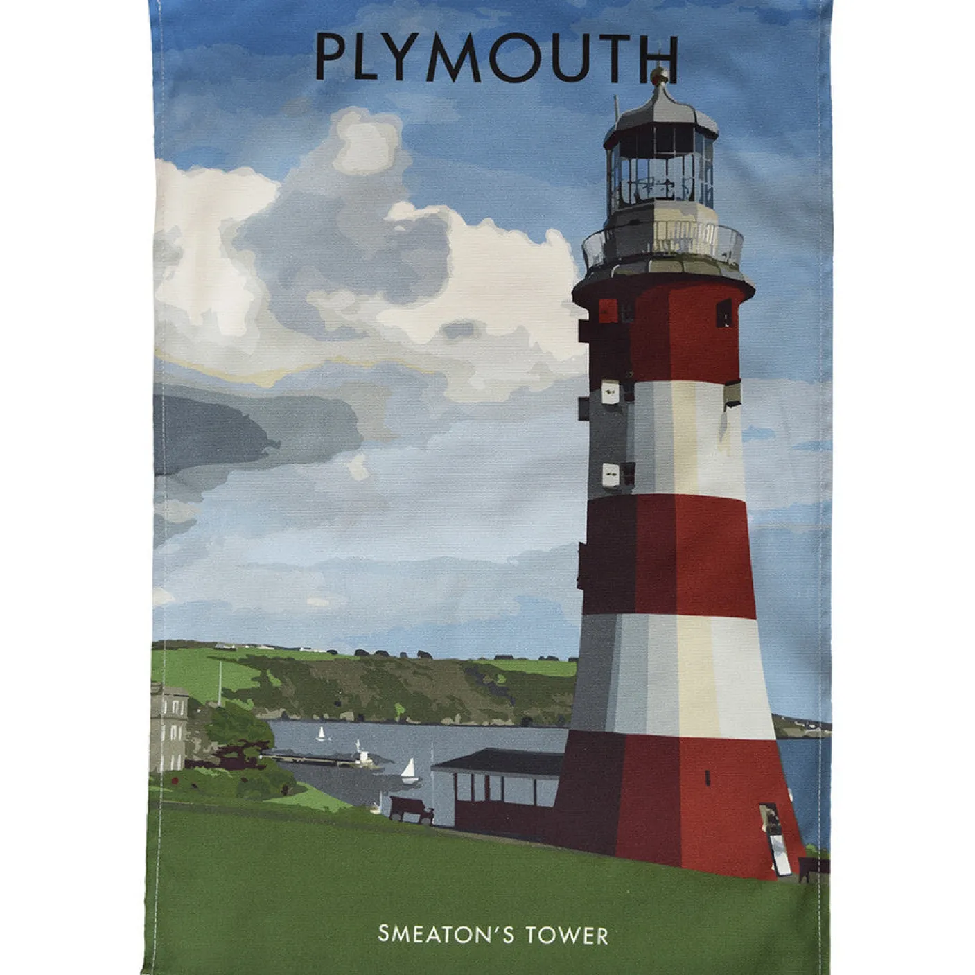 Plymouth - Smeatons's Tower Tea Towel