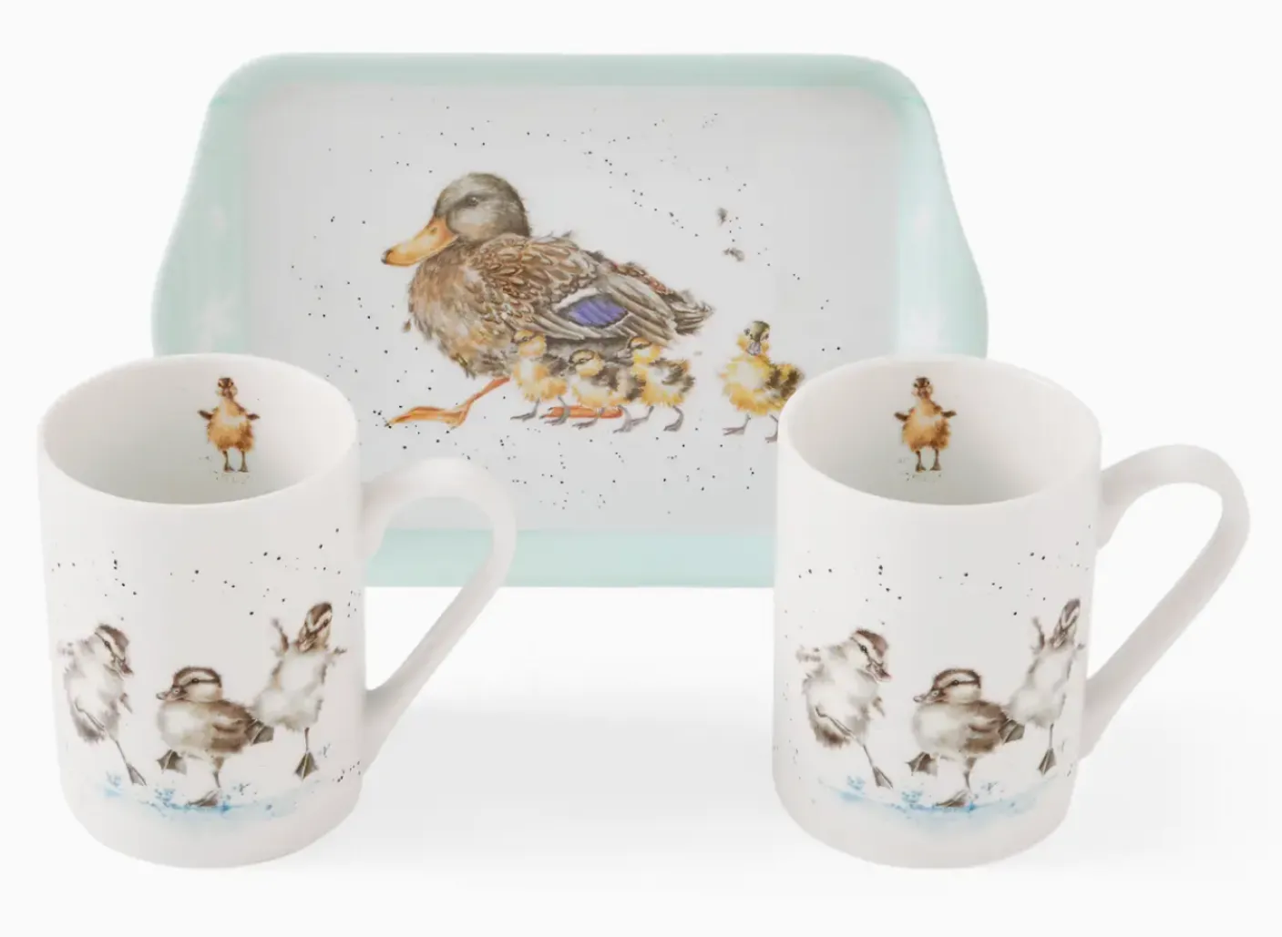 'Just Hatched' Ducklings Mug & Tray Set