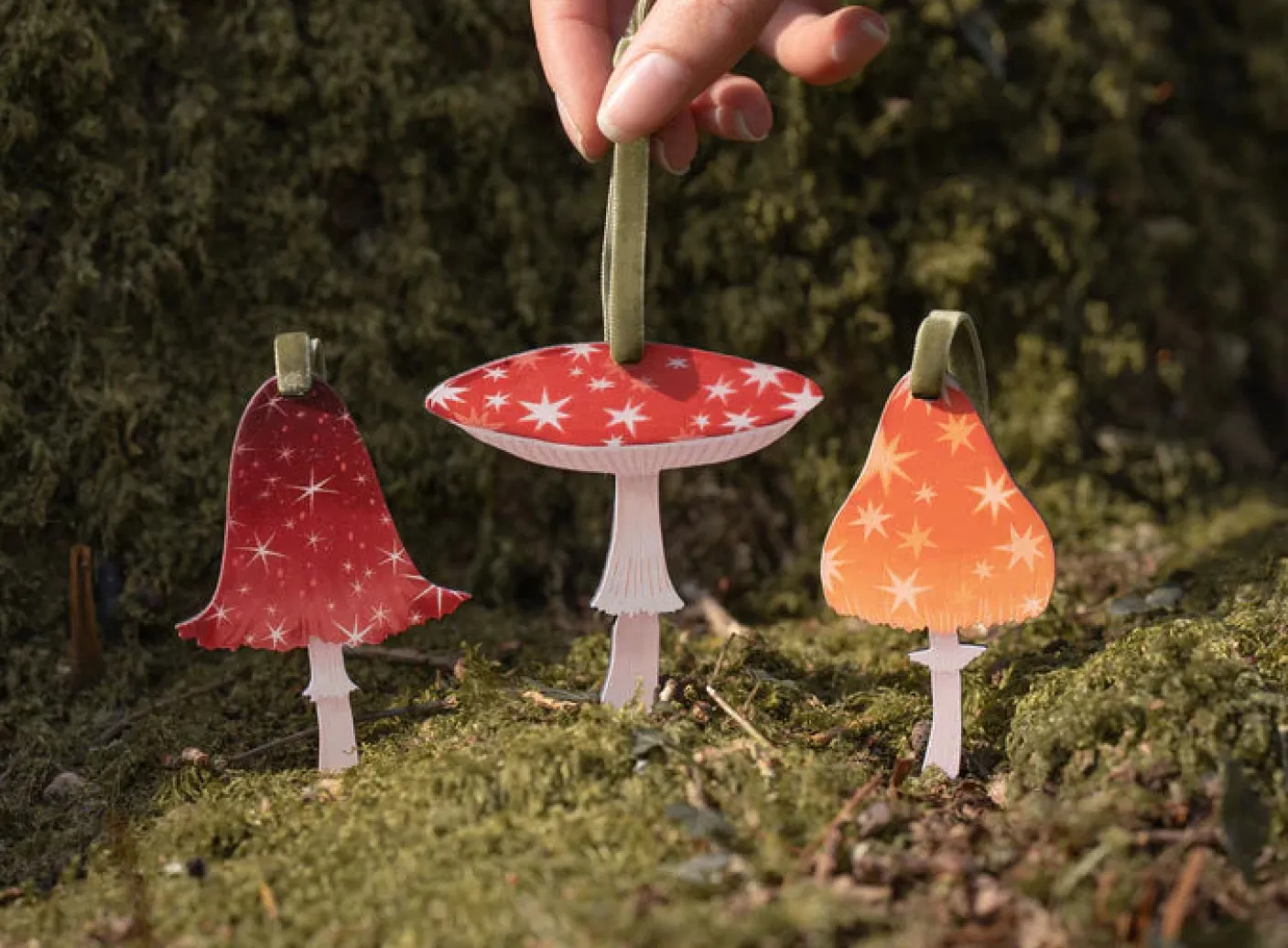 Starry Mushroom Wooden Decorations