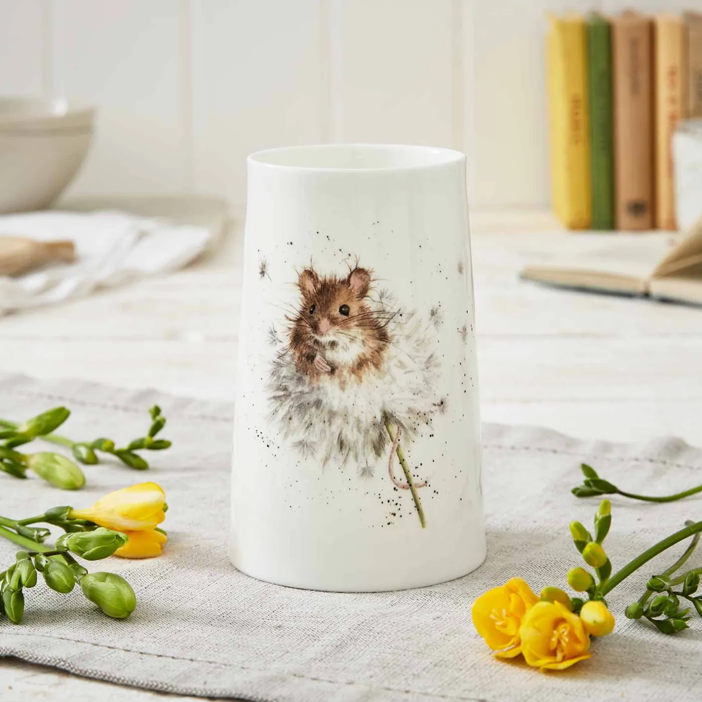 'Country Mice' Bone China Vase