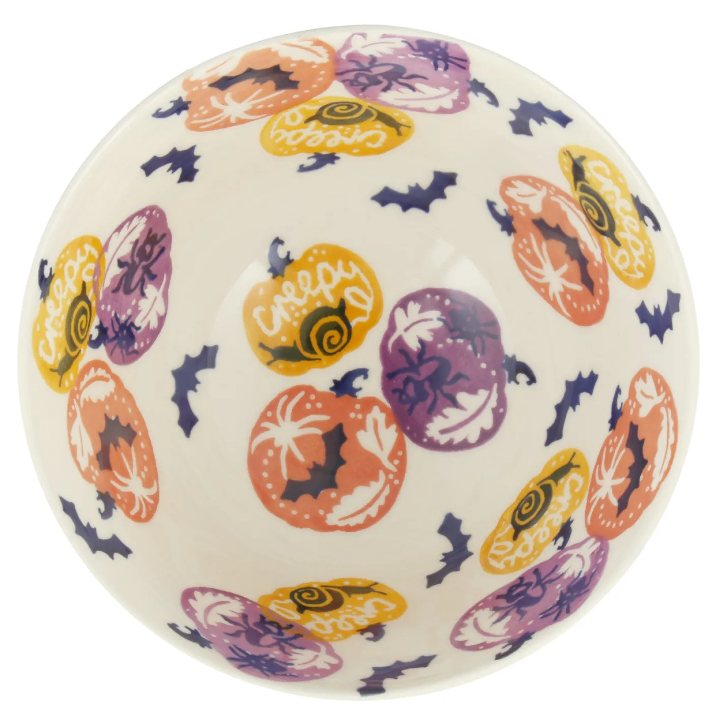 Halloween Pumpkins Large Old Bowl