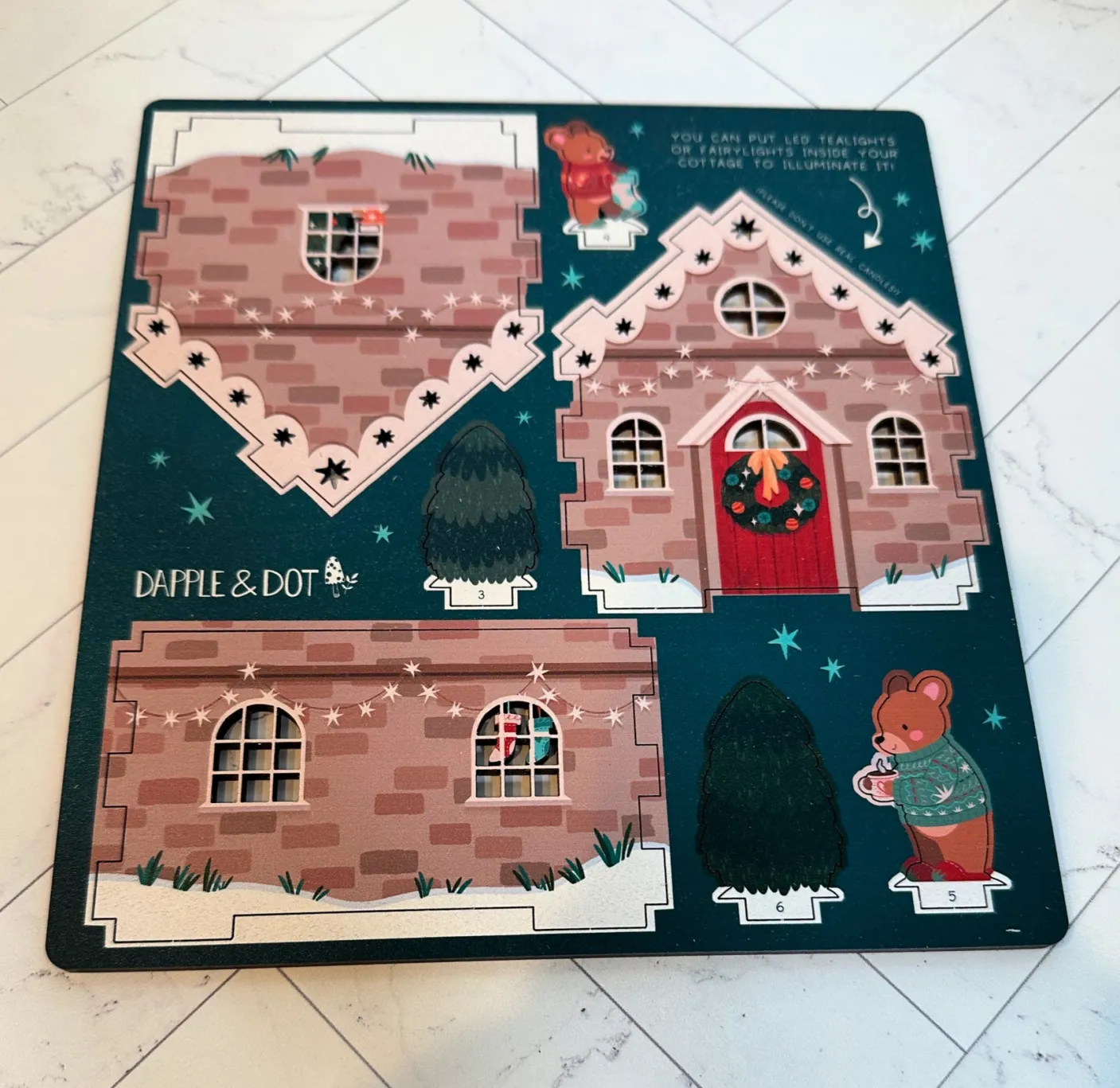 Christmas House Pop Out and Build Advent Calendar