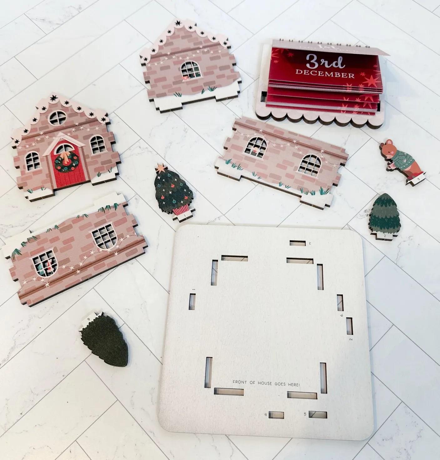 Christmas House Pop Out and Build Advent Calendar