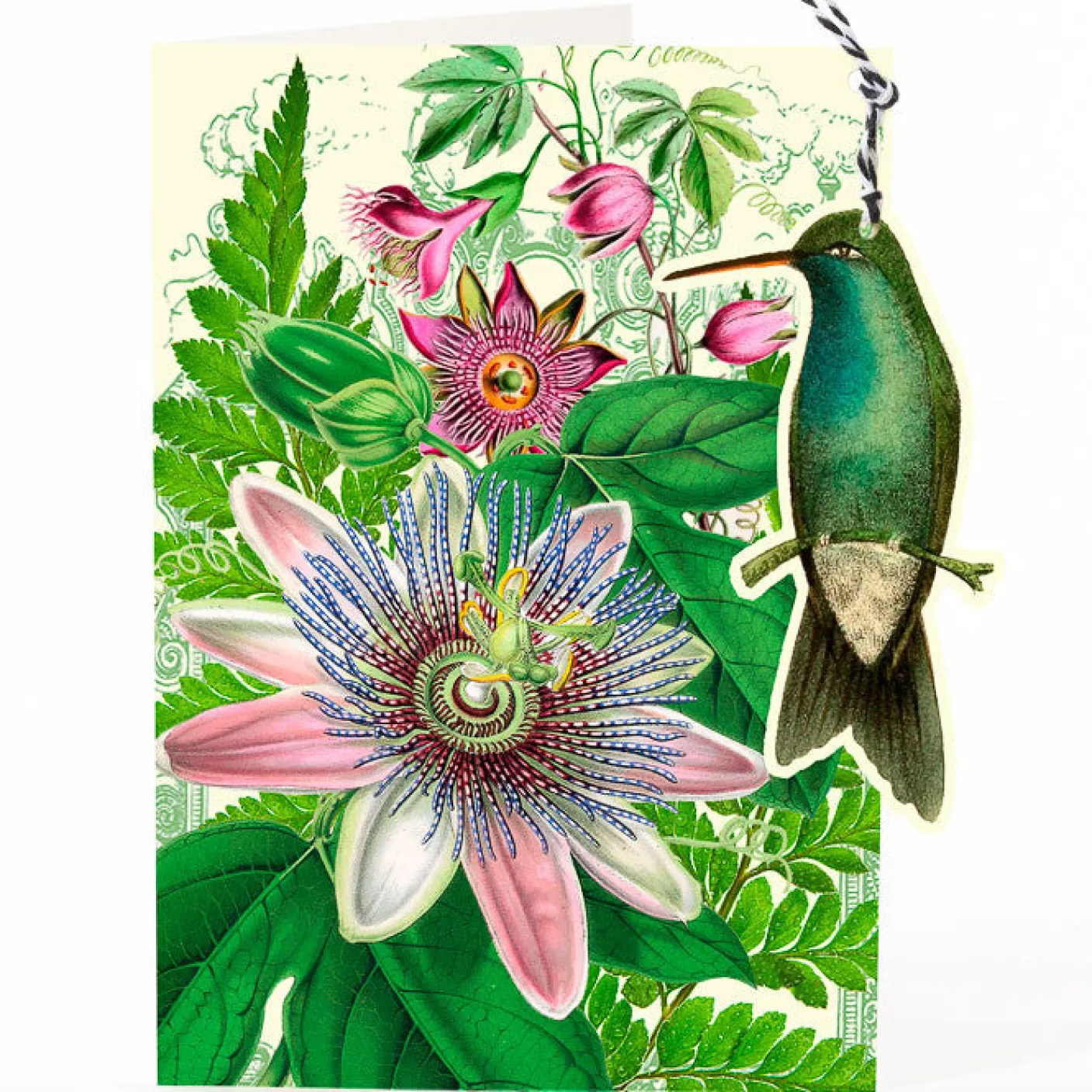 Passion Flower Hanging Fandangle Card