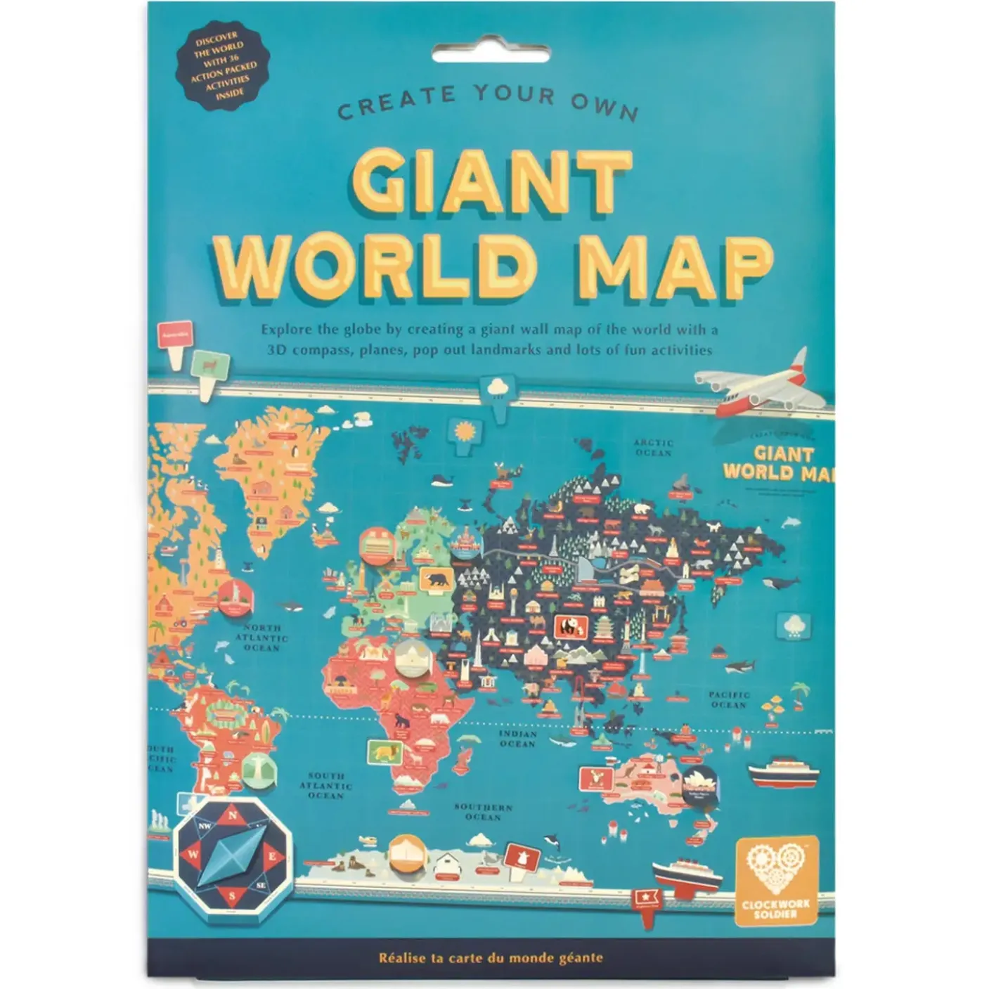 Create Your Own Giant World Map by Clockwork Soldier