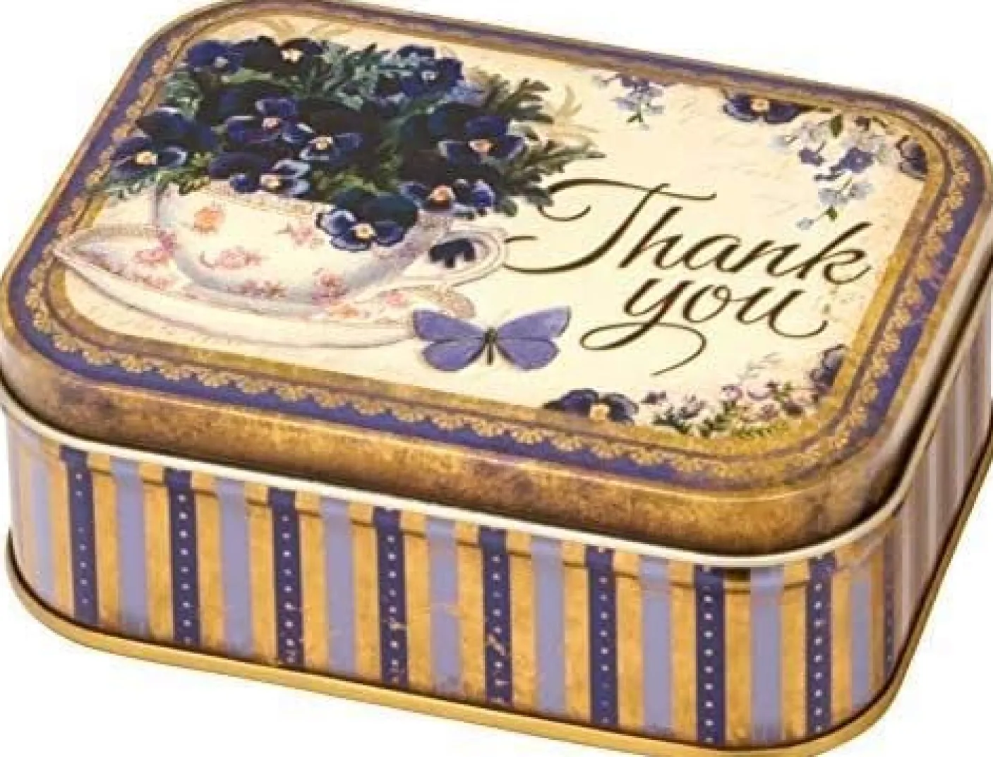 Nostalgia Thank You Small Rectangular Tin