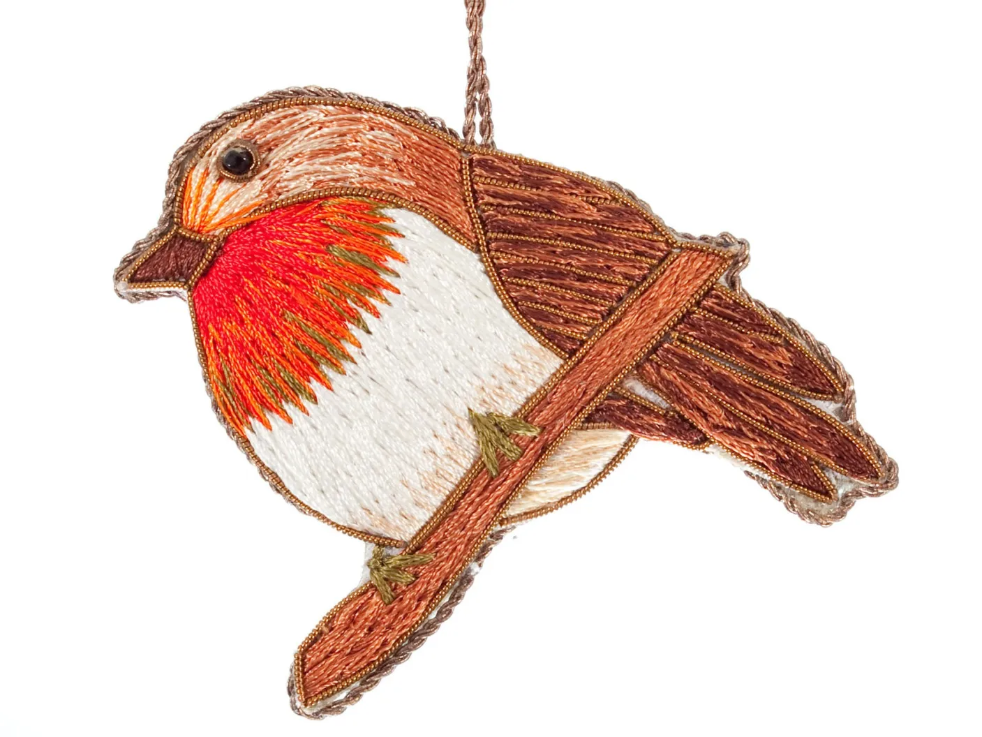 Silk Thread Robin Decoration
