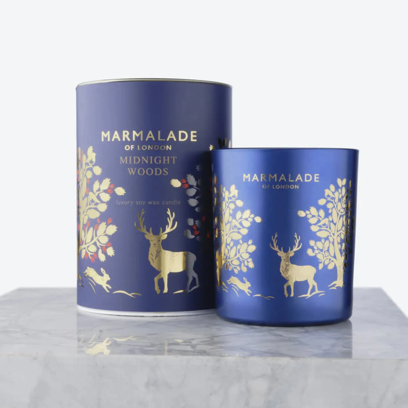 Midnight Woods Large Glass Candle