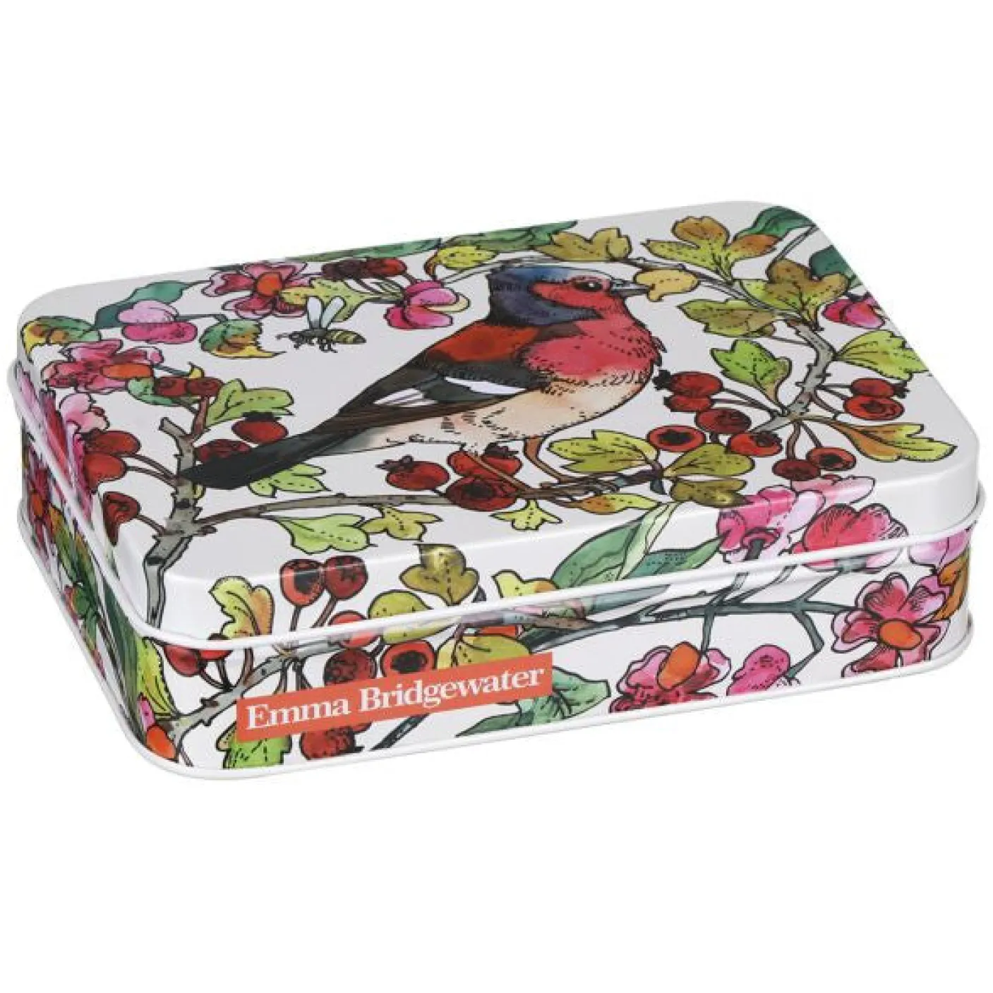 Birds in the Hedgerow Small Rectangular Tin