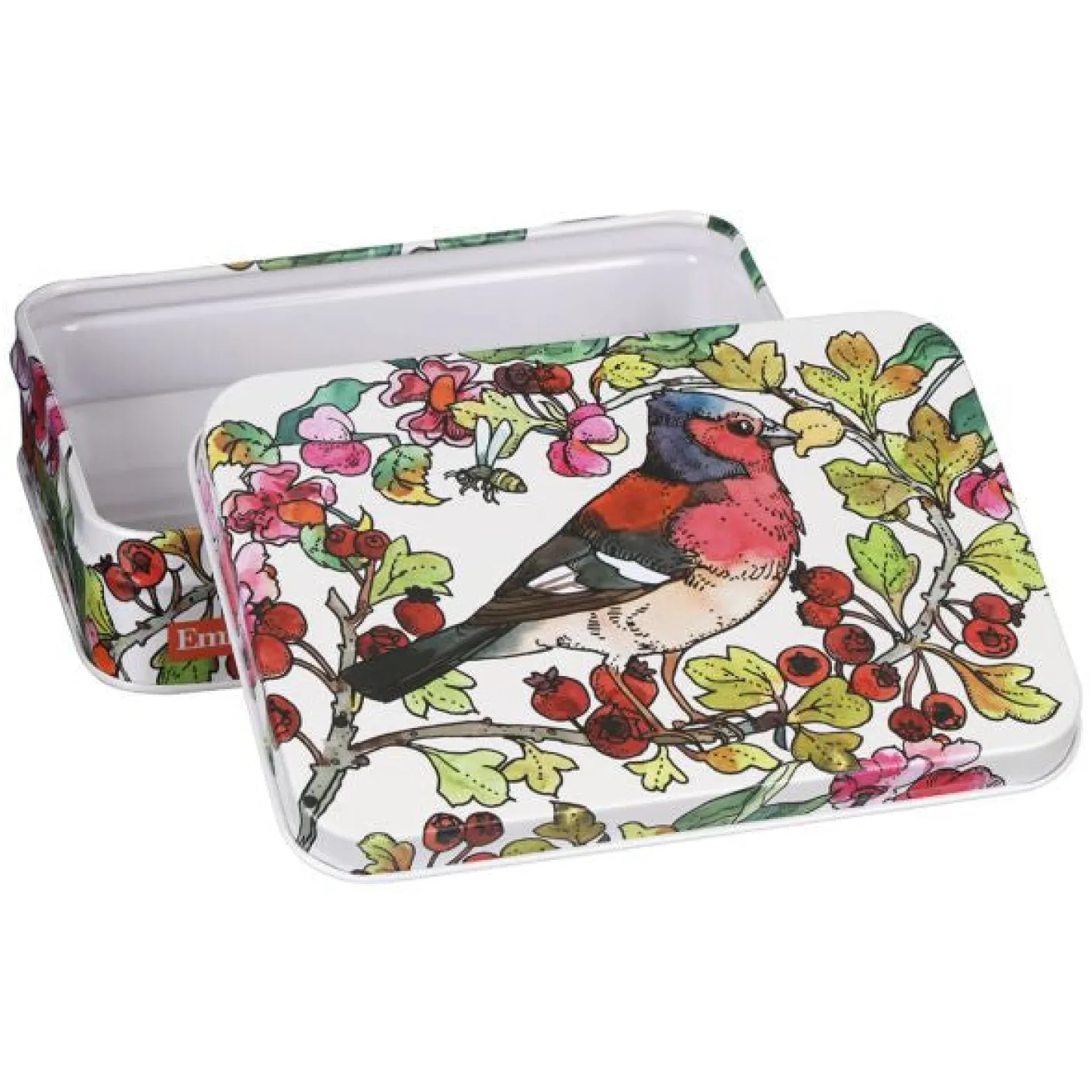 Birds in the Hedgerow Small Rectangular Tin