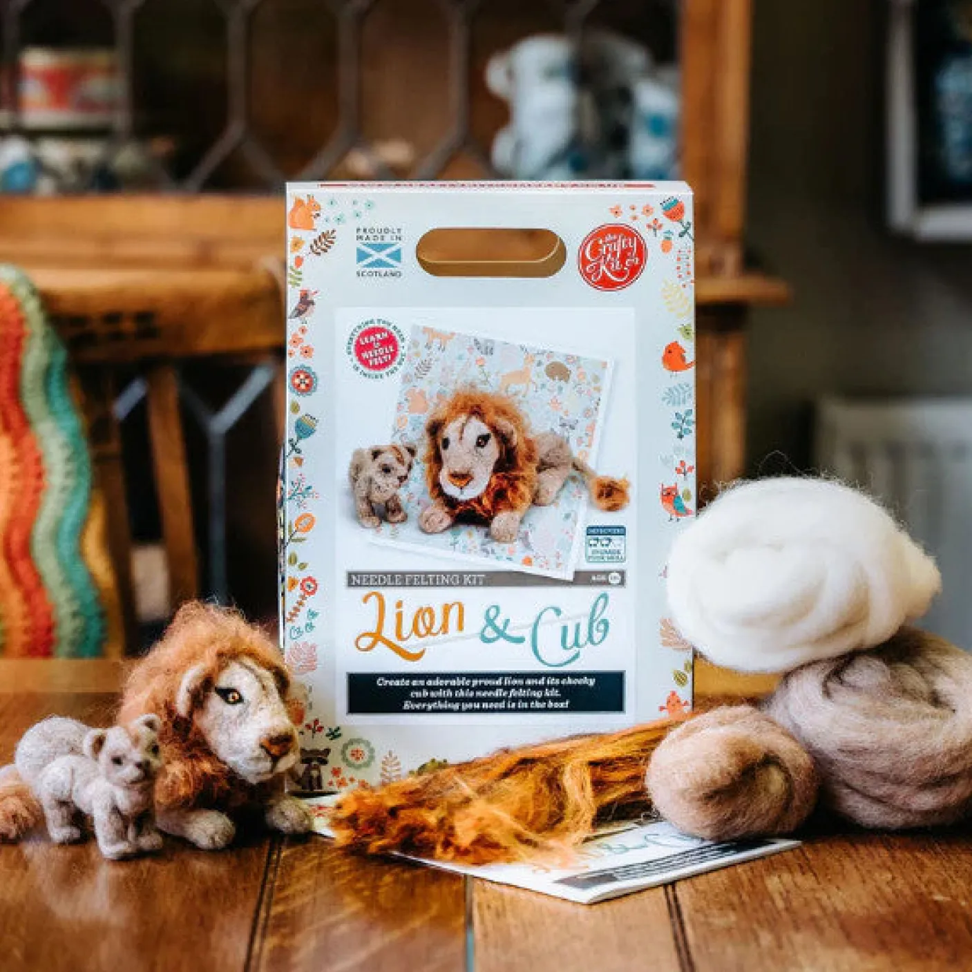 Lion & Cub Needle Felting Craft Kit