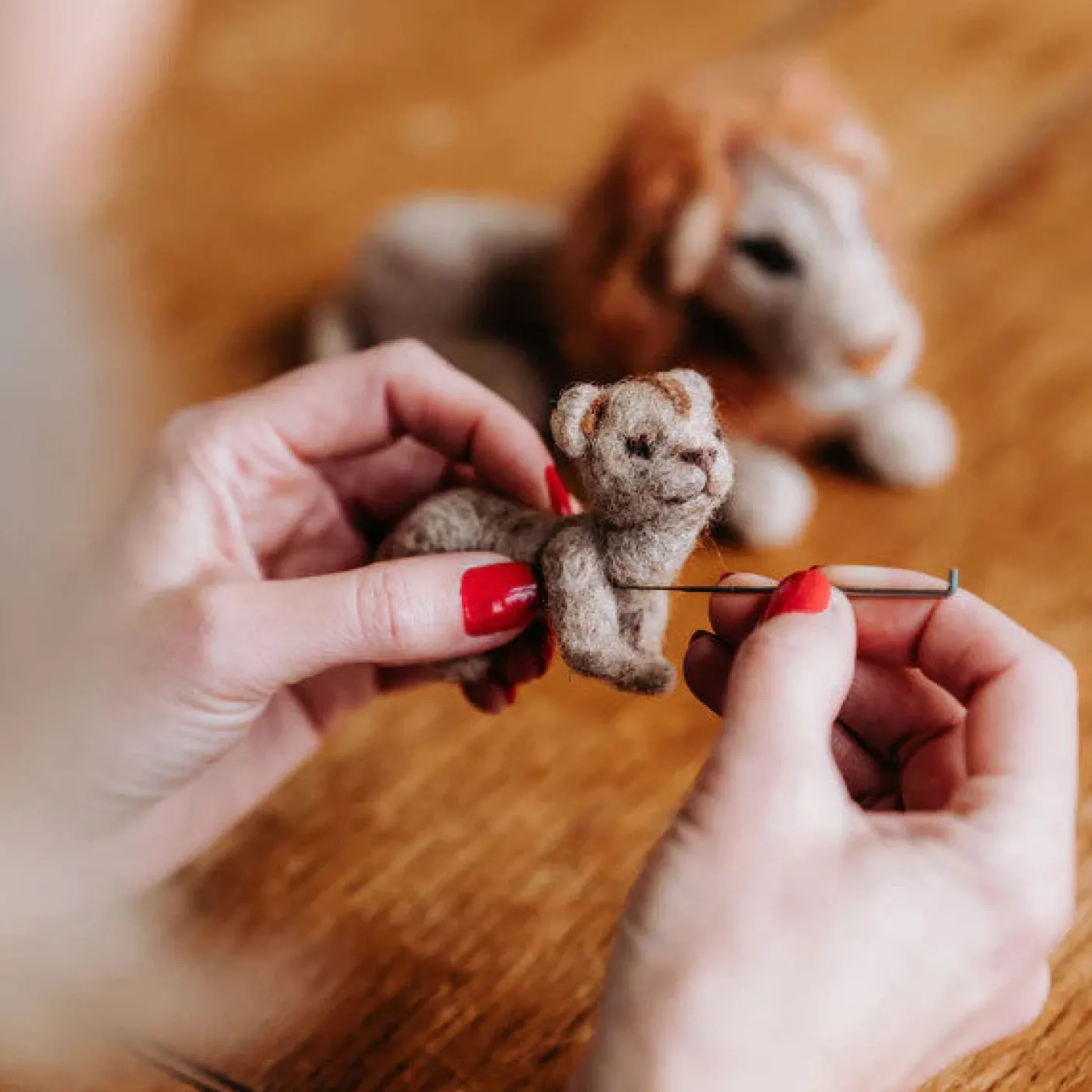 Lion & Cub Needle Felting Craft Kit