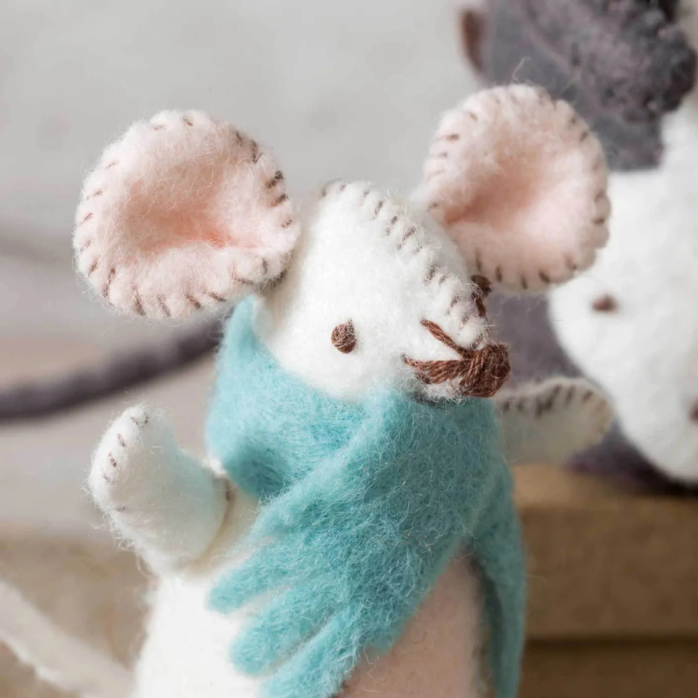 Mouse Family Wool Mix Felt Craft Kit