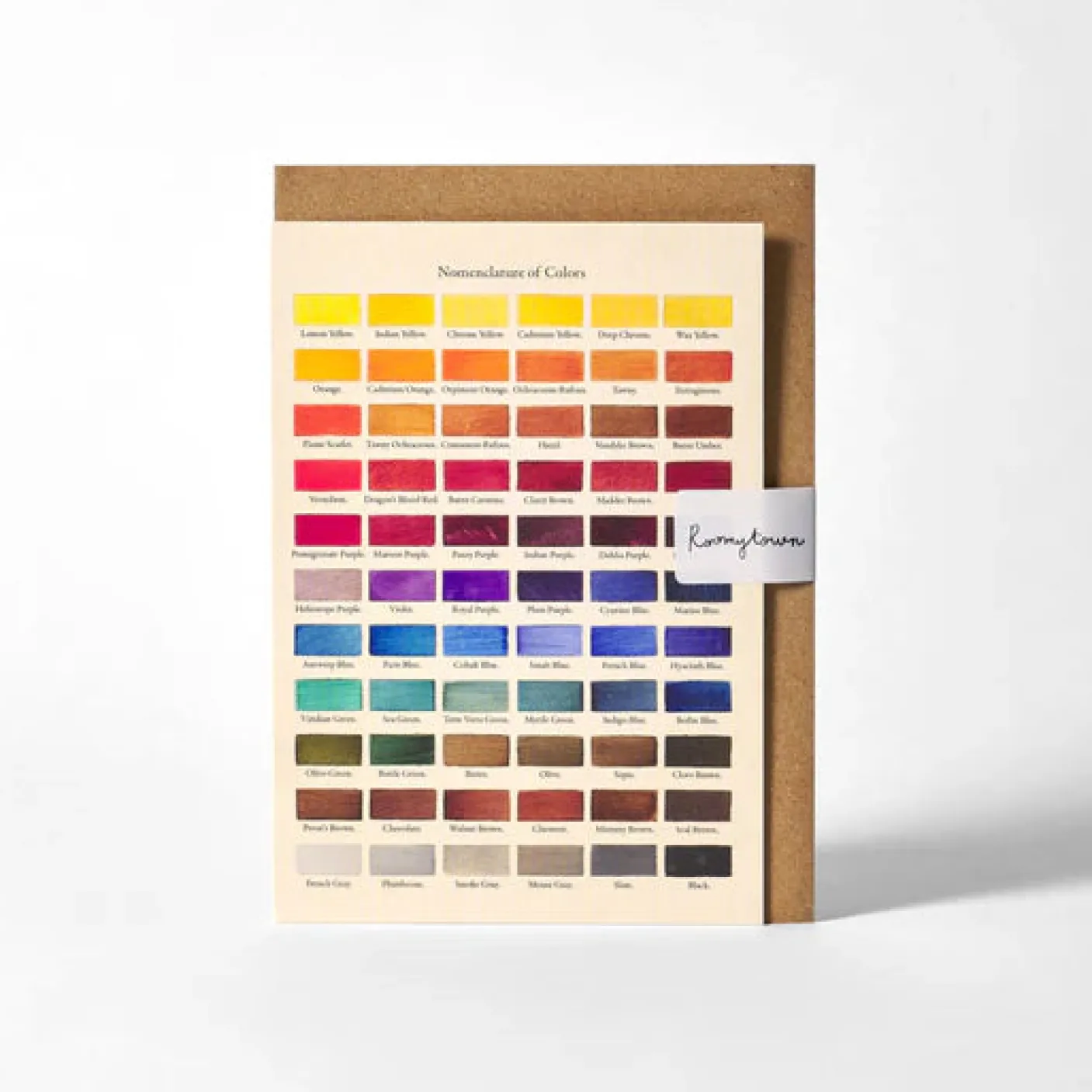 Nomenclature of Colors Greetings Card