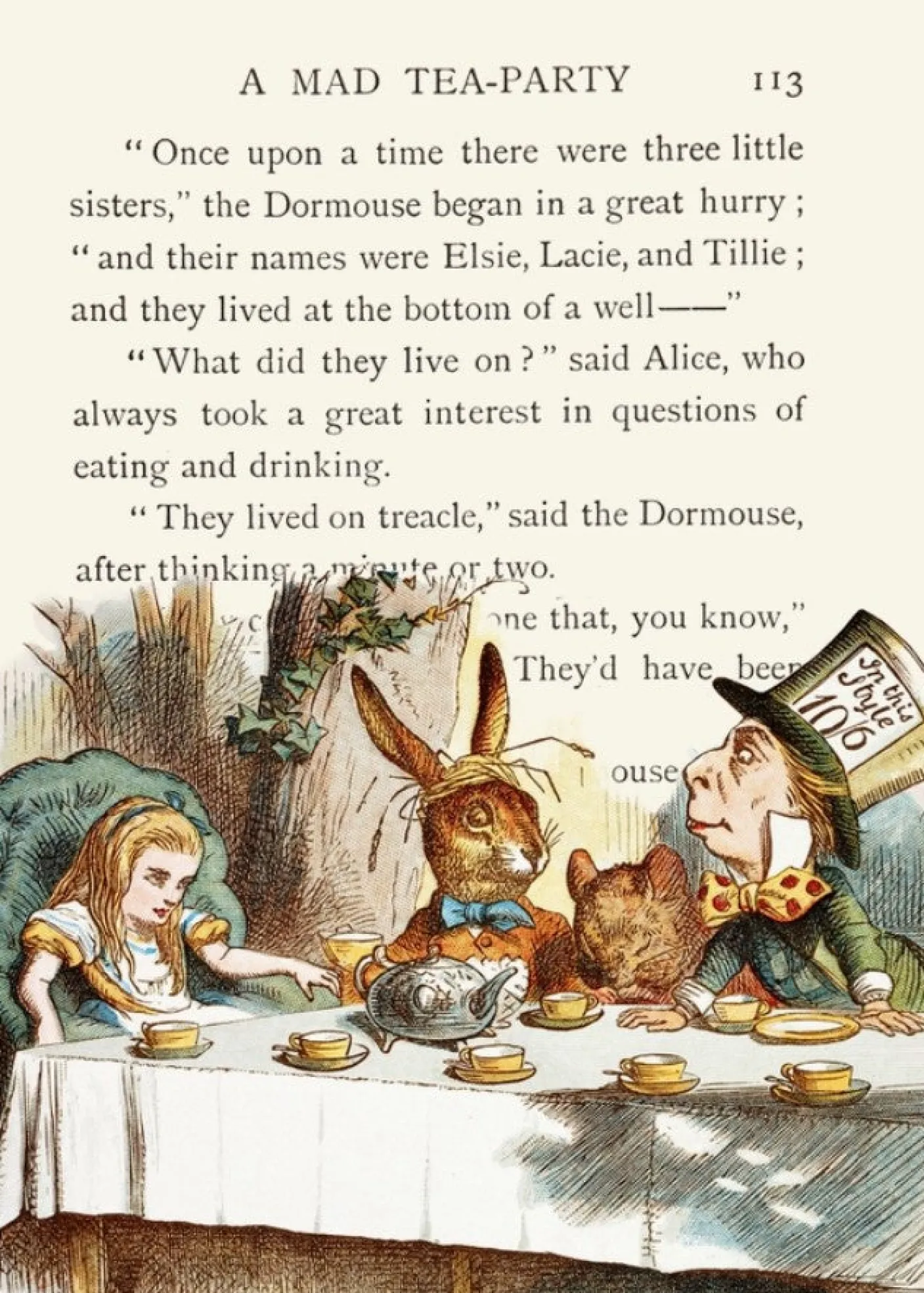 The Mad Hatter's Tea Party Greetings Card