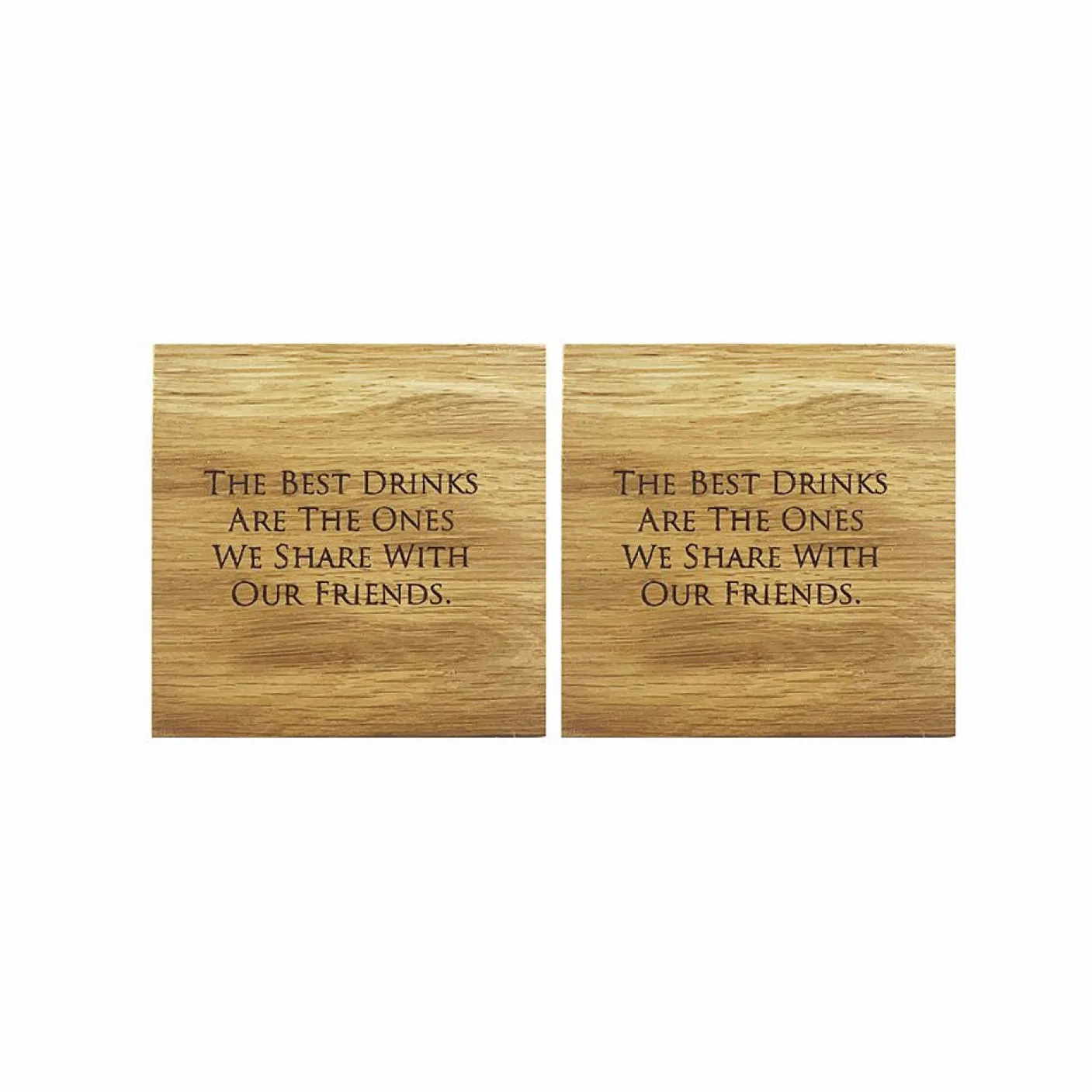 Friends Oak Coasters- Set of 2