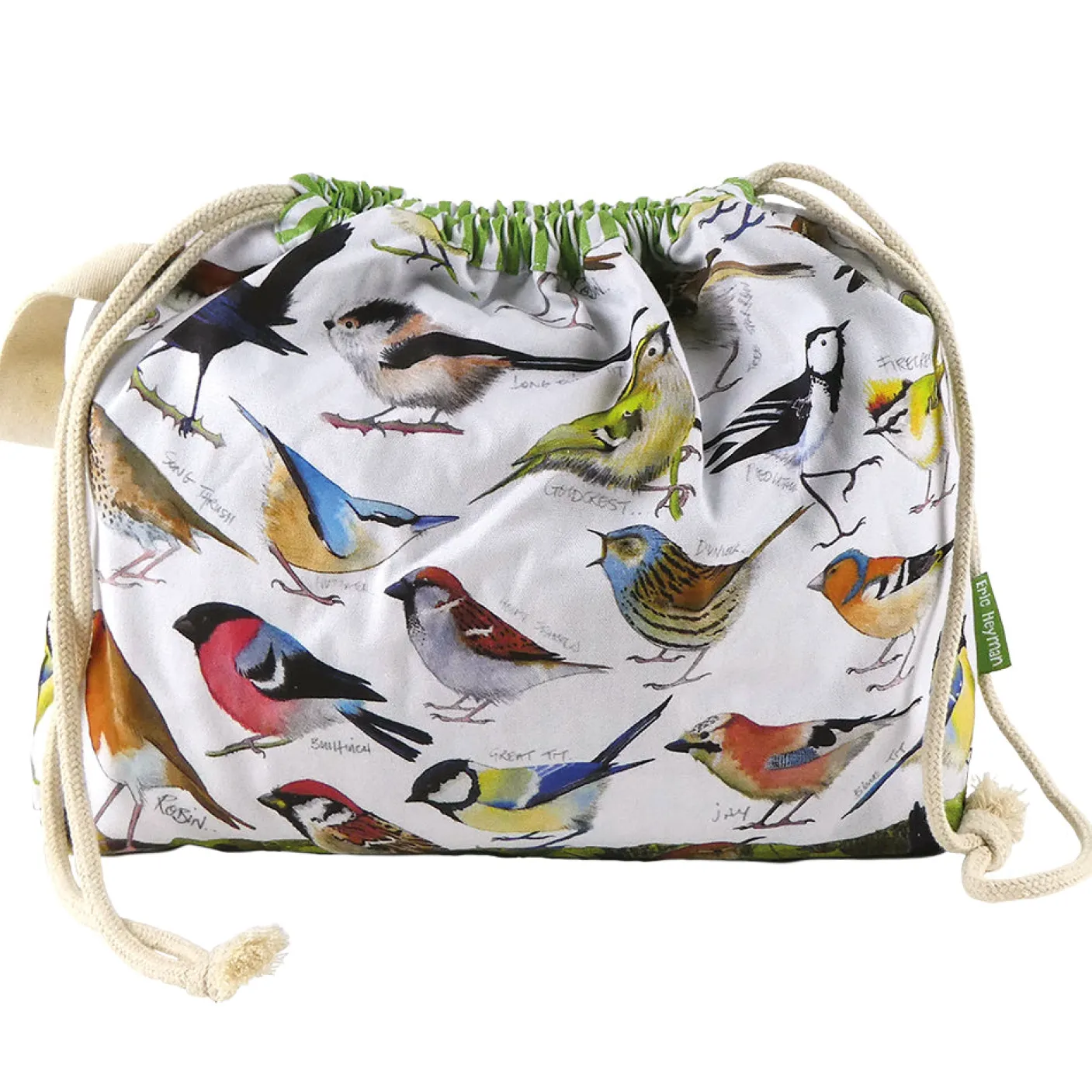 British Birds Drawstring Cotton Bag