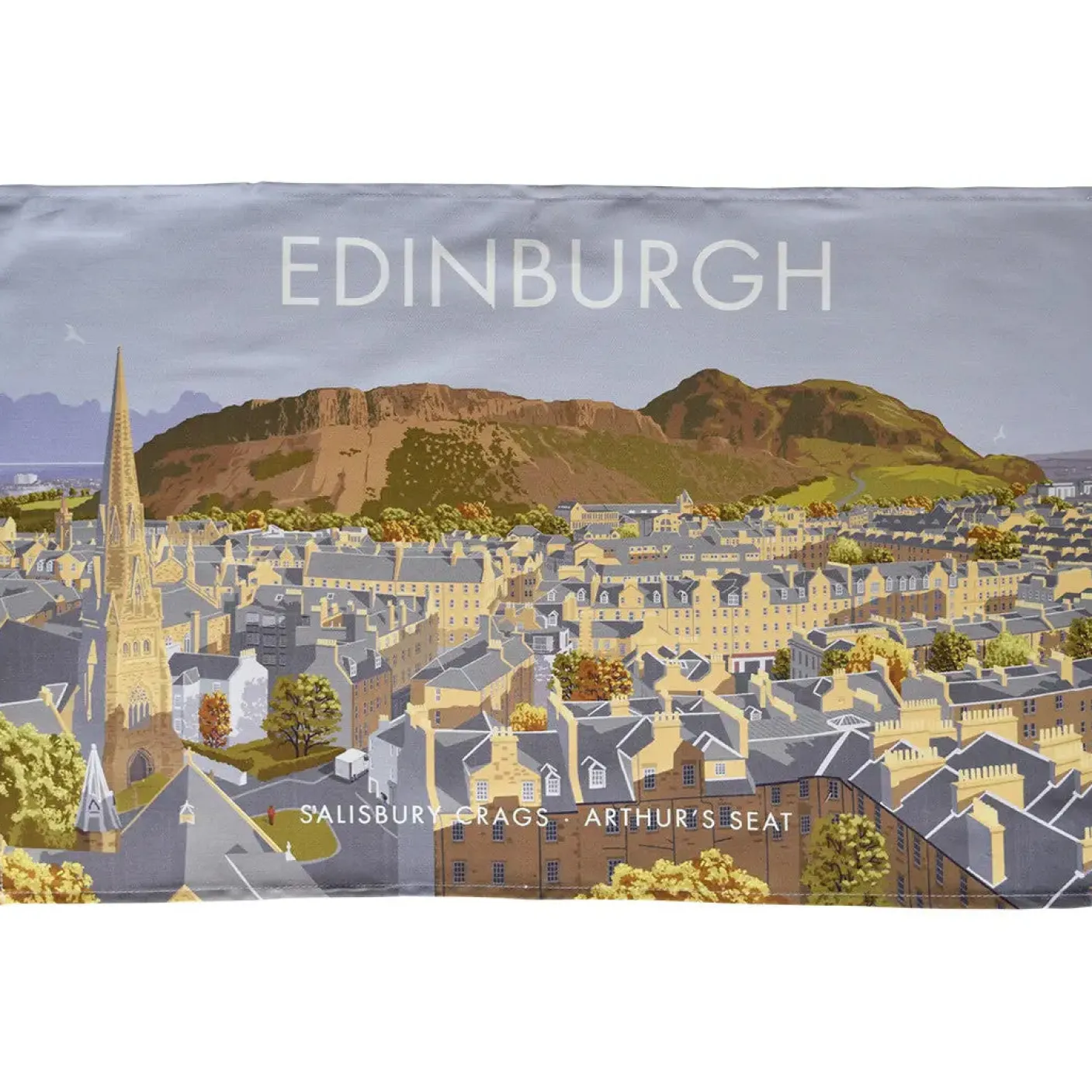 Edinburgh - Aurthur's Seat, Salisbury Crags Tea Towel