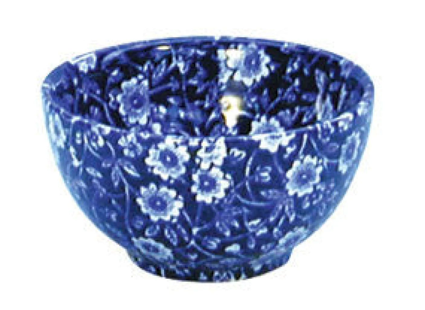 Blue Calico Small Sugar Bowl - 3.75in/9.5cm