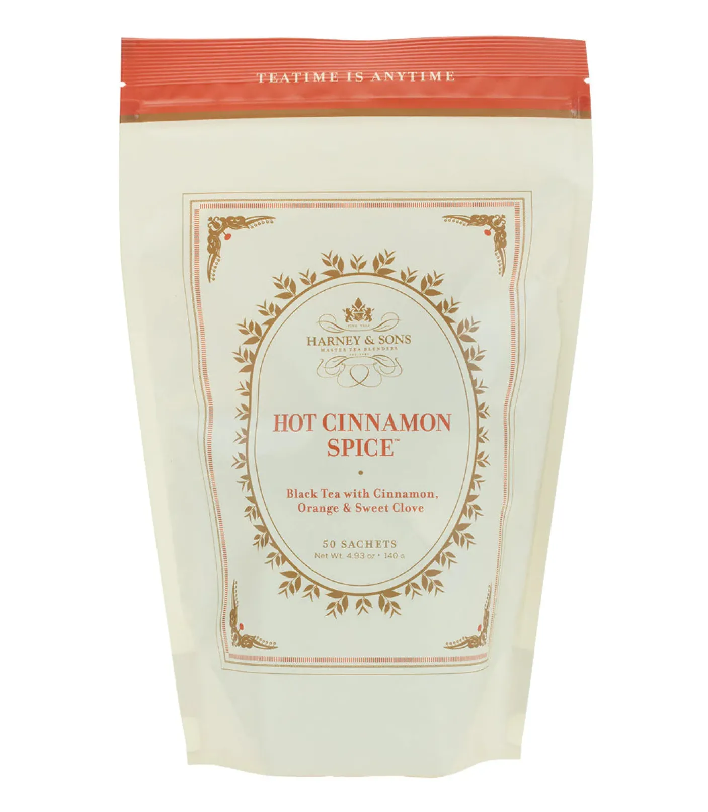 Harney & Sons Hot Cinnamon Spice Tea - HRP - 50 Sachet Pouch