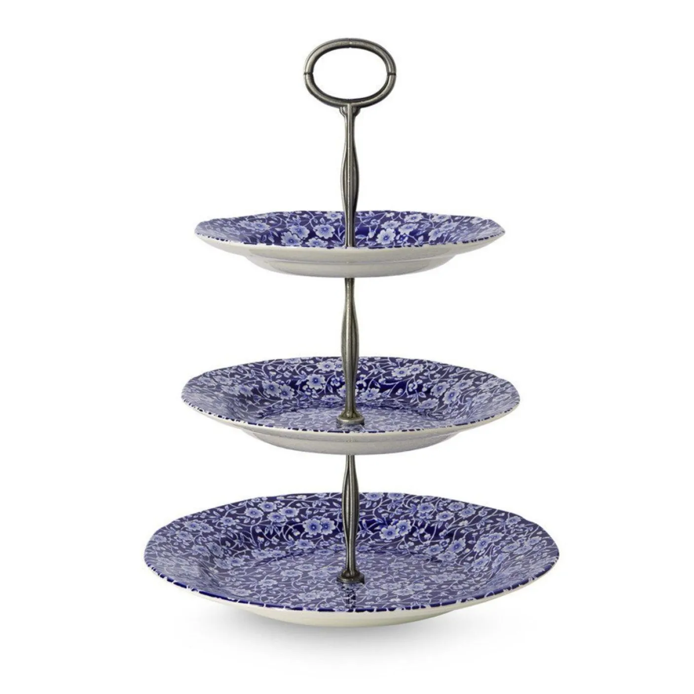 Blue Calico 3 Tier Cake Stand