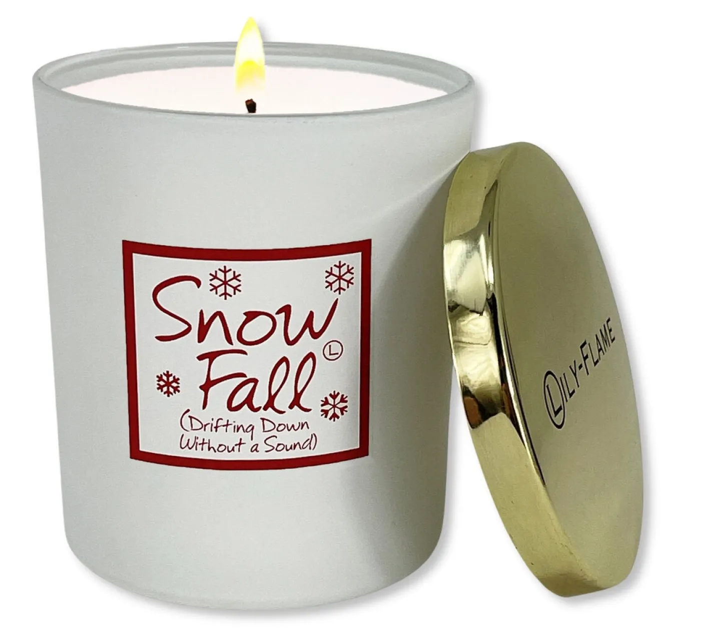 Snowfall Gold Top Glass Jar Scented Candle