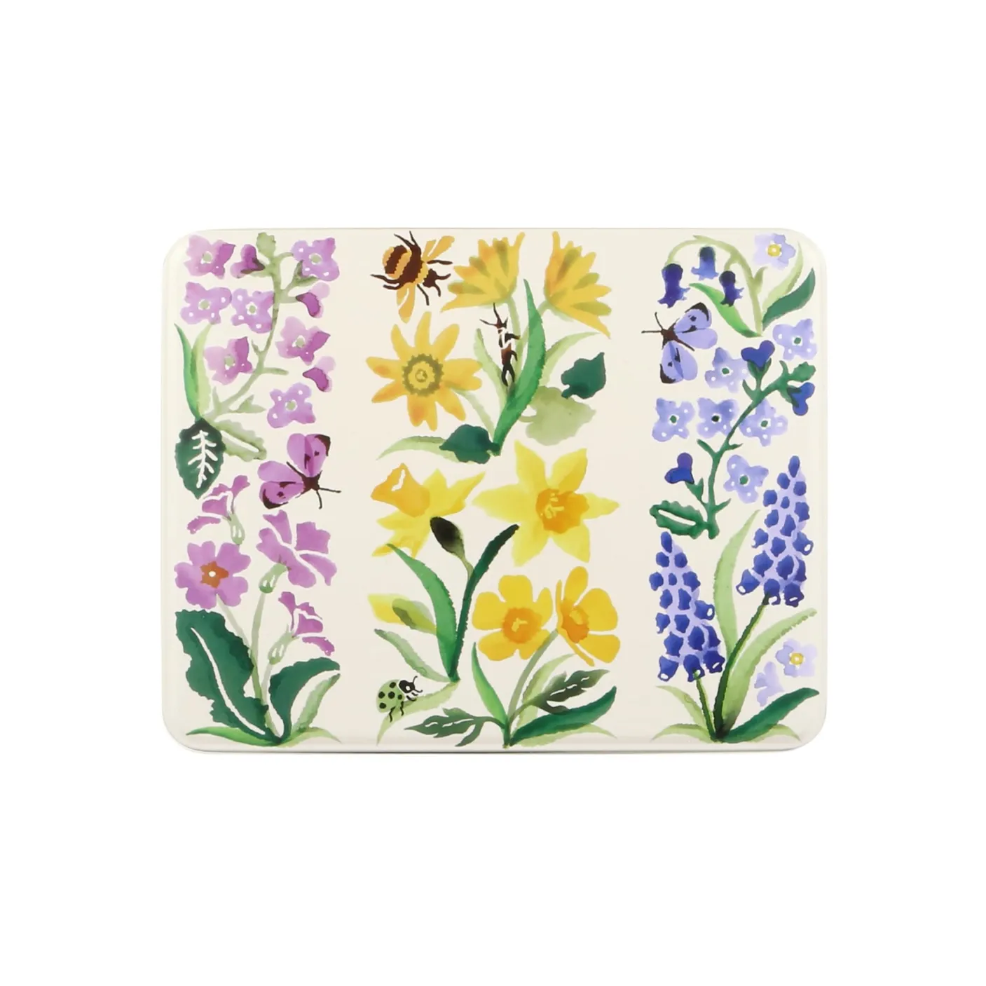 Wild Flowers Deep Rectangular Tin