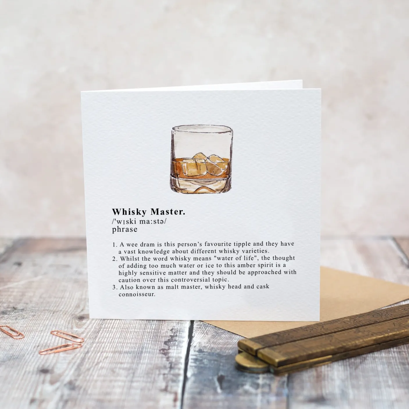 Whiskey Master Greetings Card