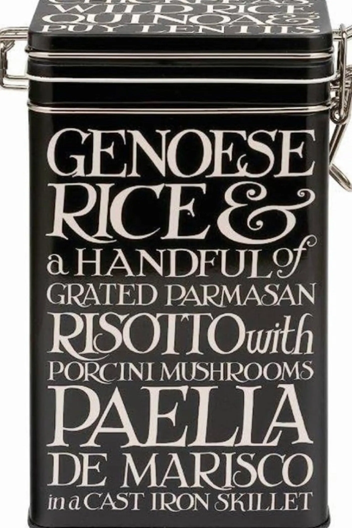 Black Toast Medium Black Rectangular Clip Lid Caddy