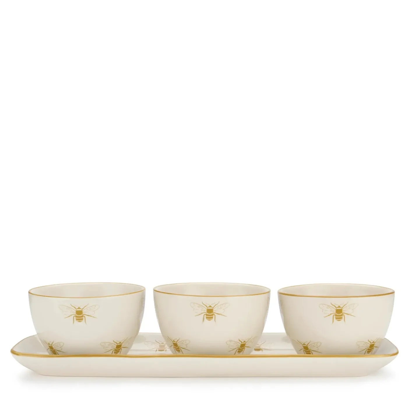 Bees Stoneware set of 3 Nibbles Bowls