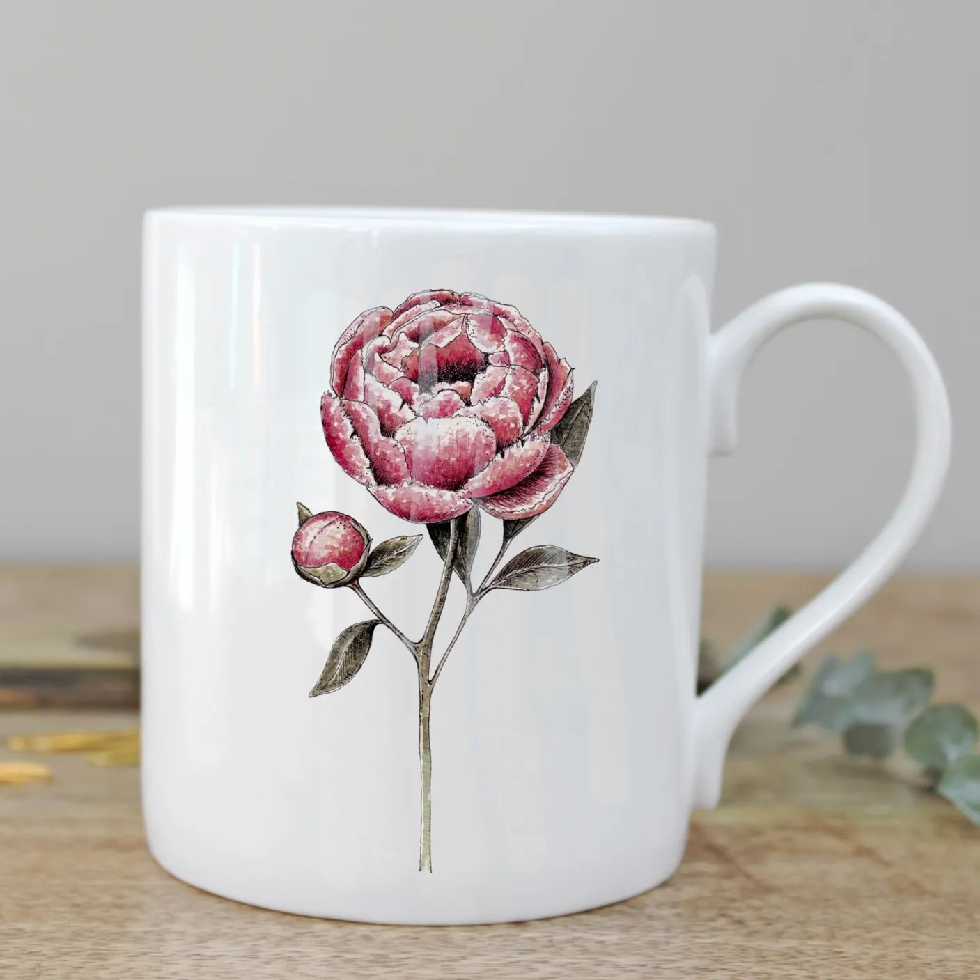 Peony Bone China Mug Boxed