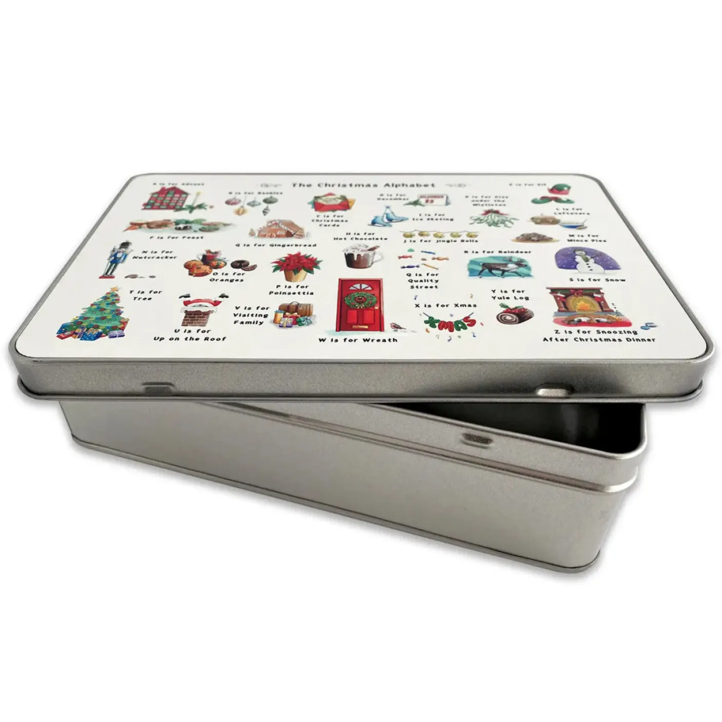 The Christmas Alphabet Storage Tin