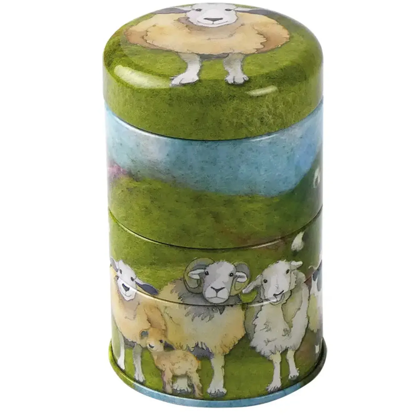 Felted Sheep Set of 3 Mini Stacker Tins