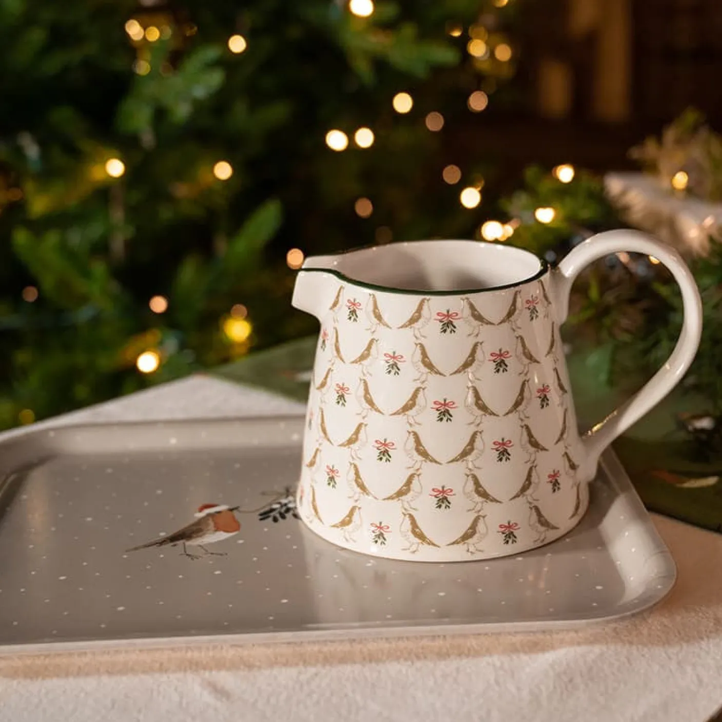 Robins Large Stoneware Jug