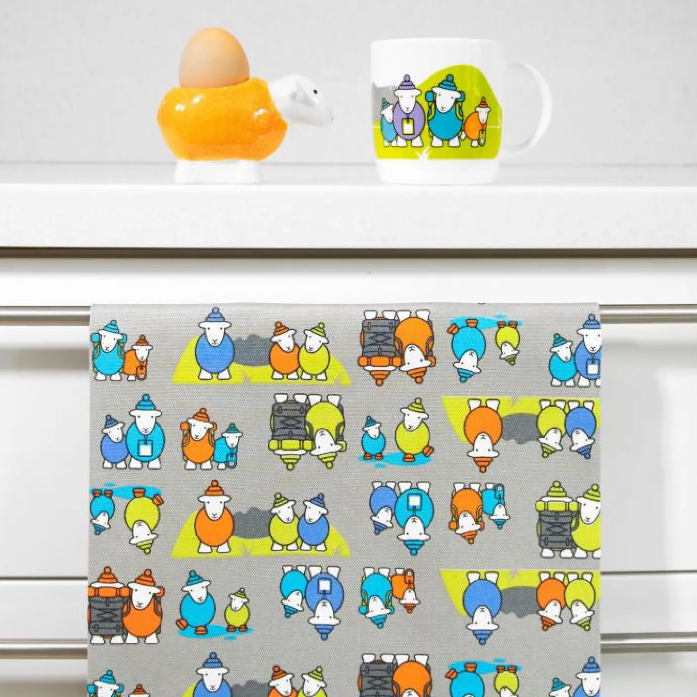 herdy Hiker Cotton Tea Towel