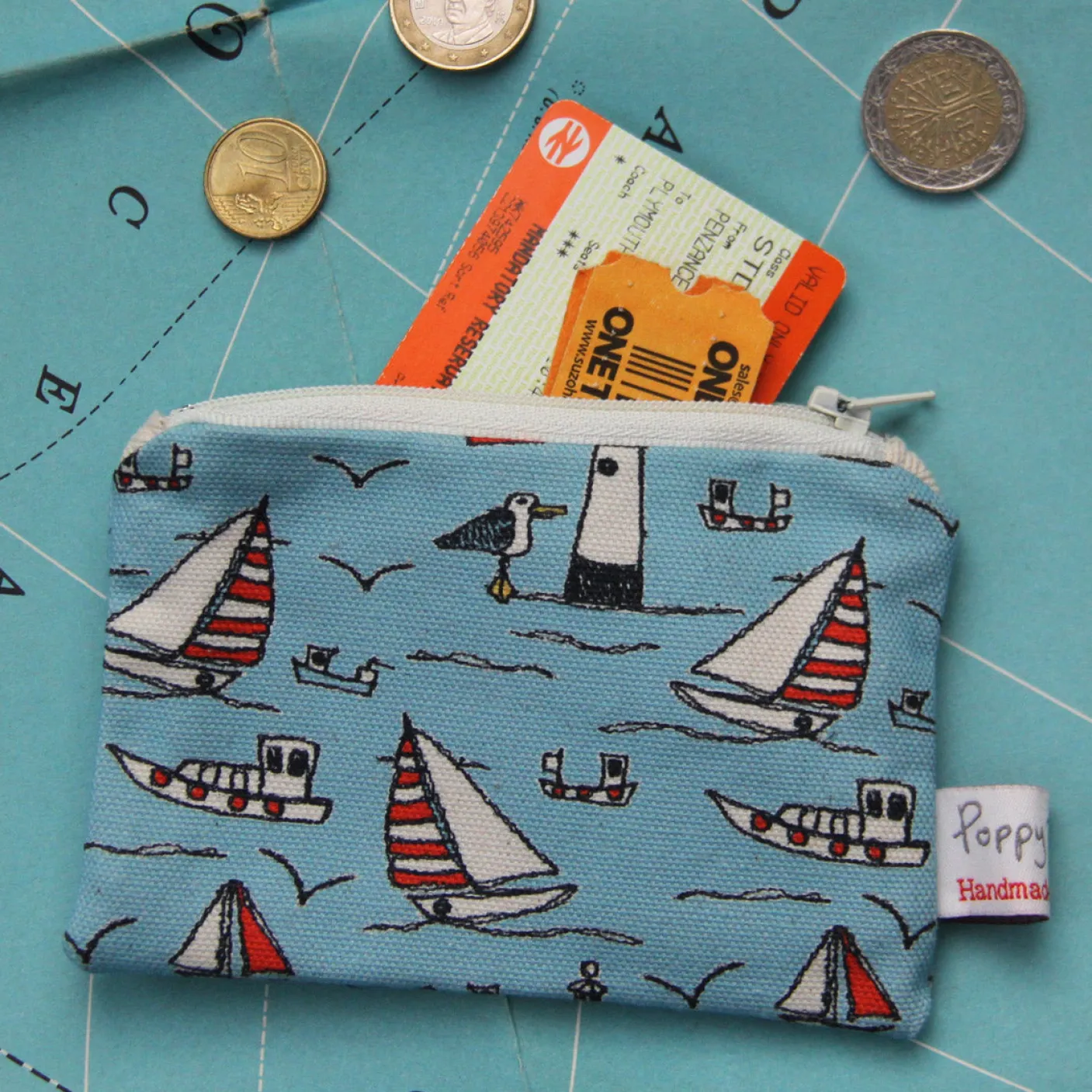 Seaside Small Flat Coin Purse