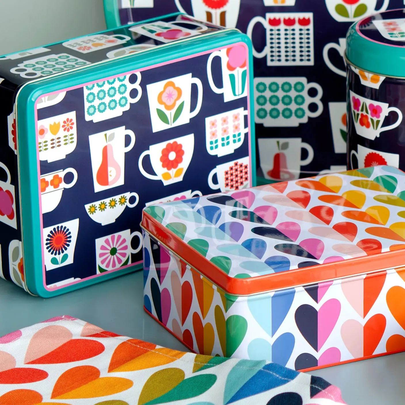 Kate Rhees Teacup Deep Rectangular Tin