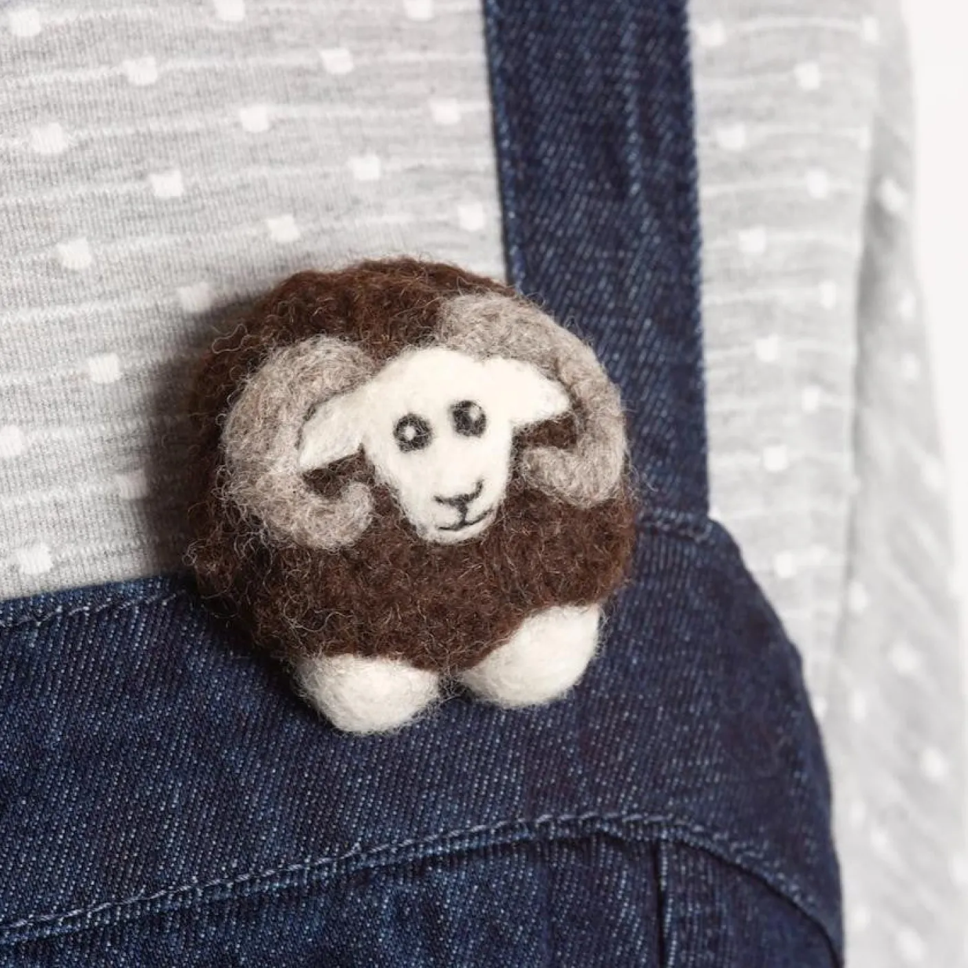 Black Sheep Brooch Felting Kit