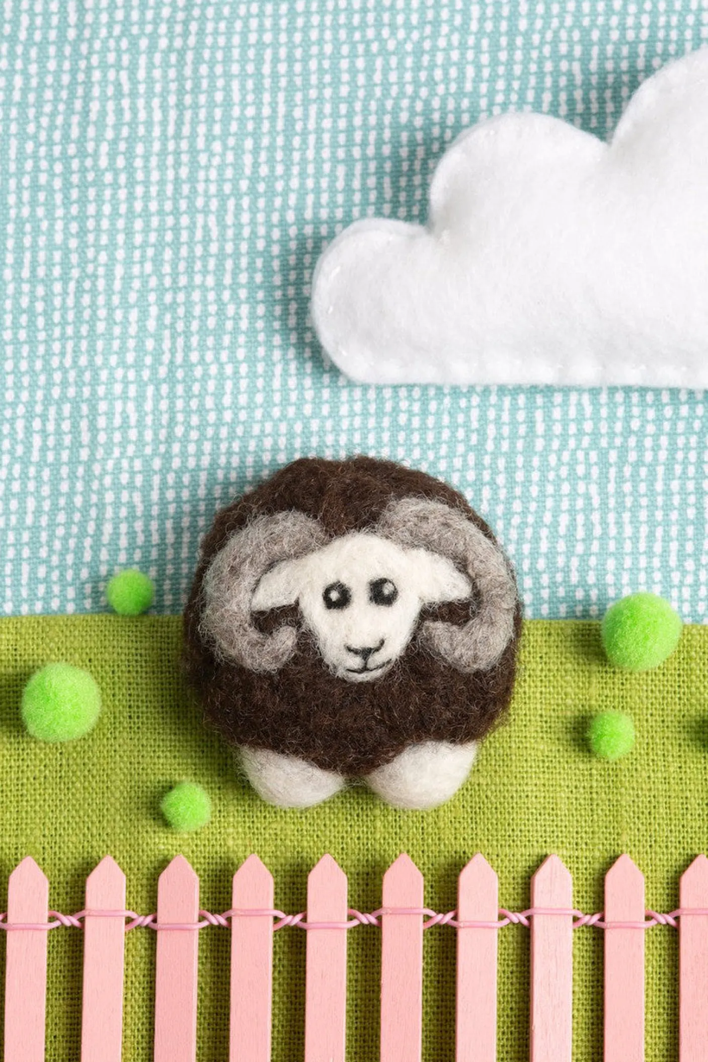 Black Sheep Brooch Felting Kit