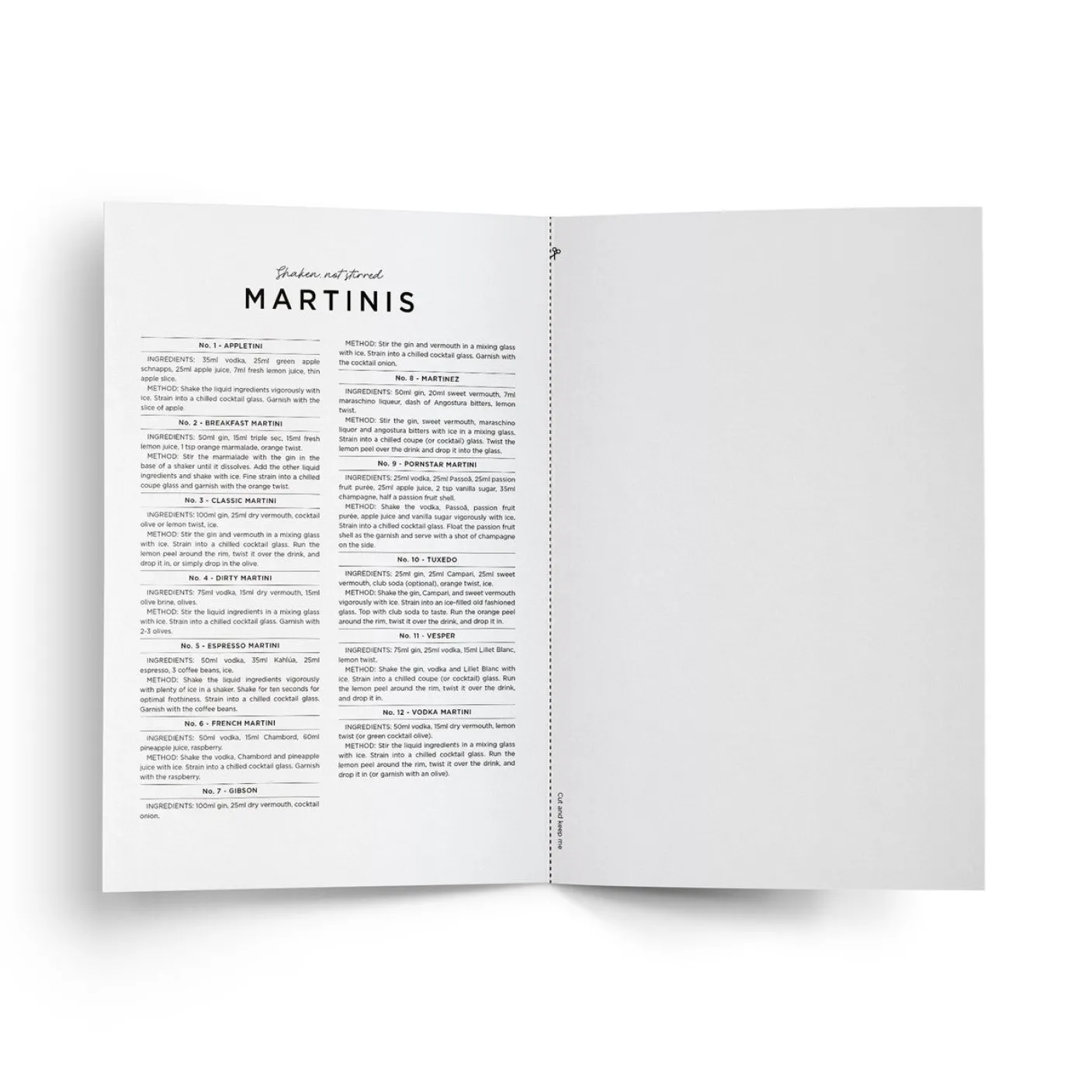 Shaken, Not Stirred Martinis Card