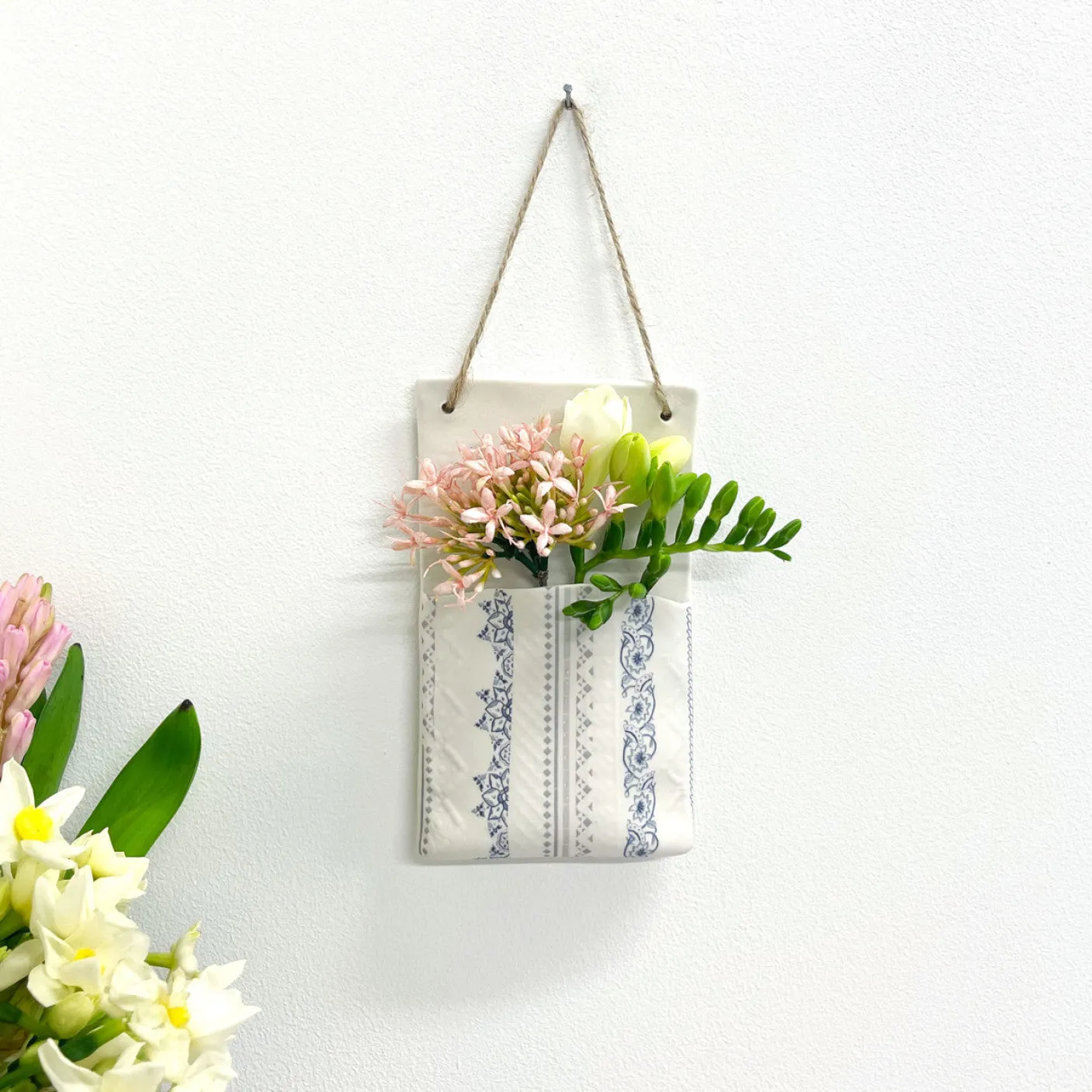 Hanging Planter Pocket - Safflower
