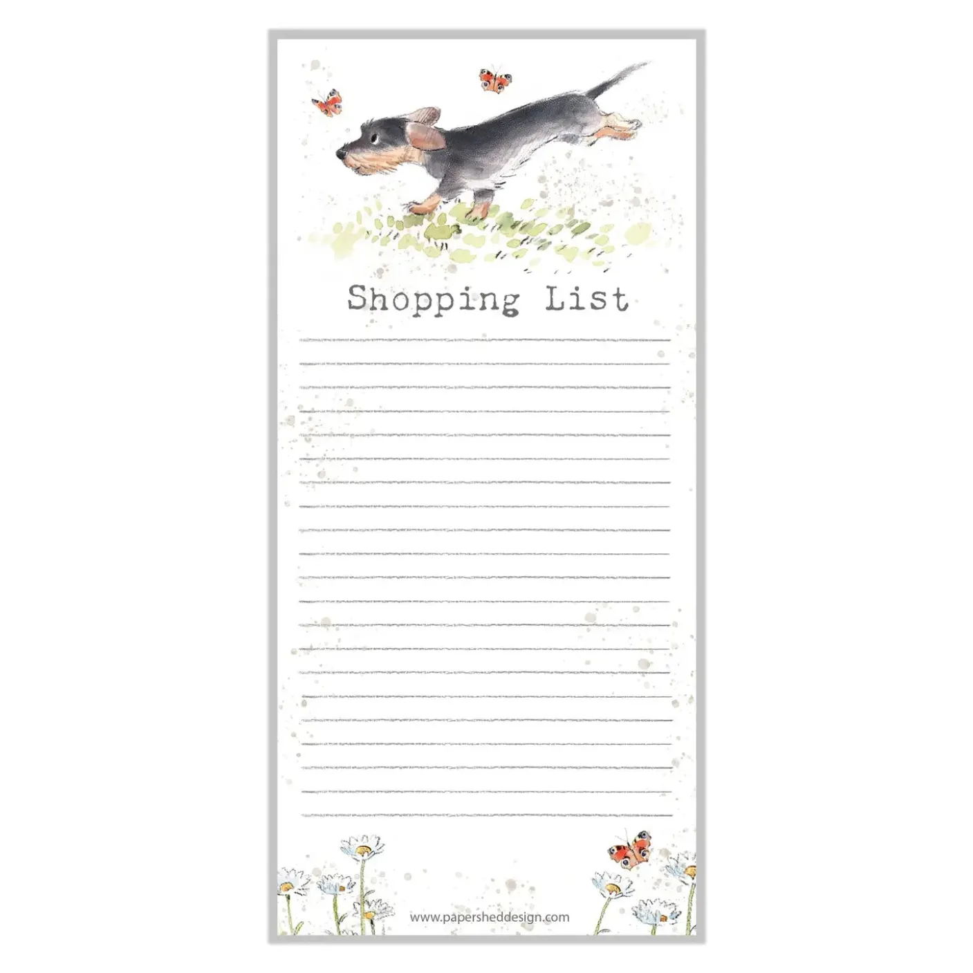 Sausage Dog "Shopping List" Magnetic List Pad